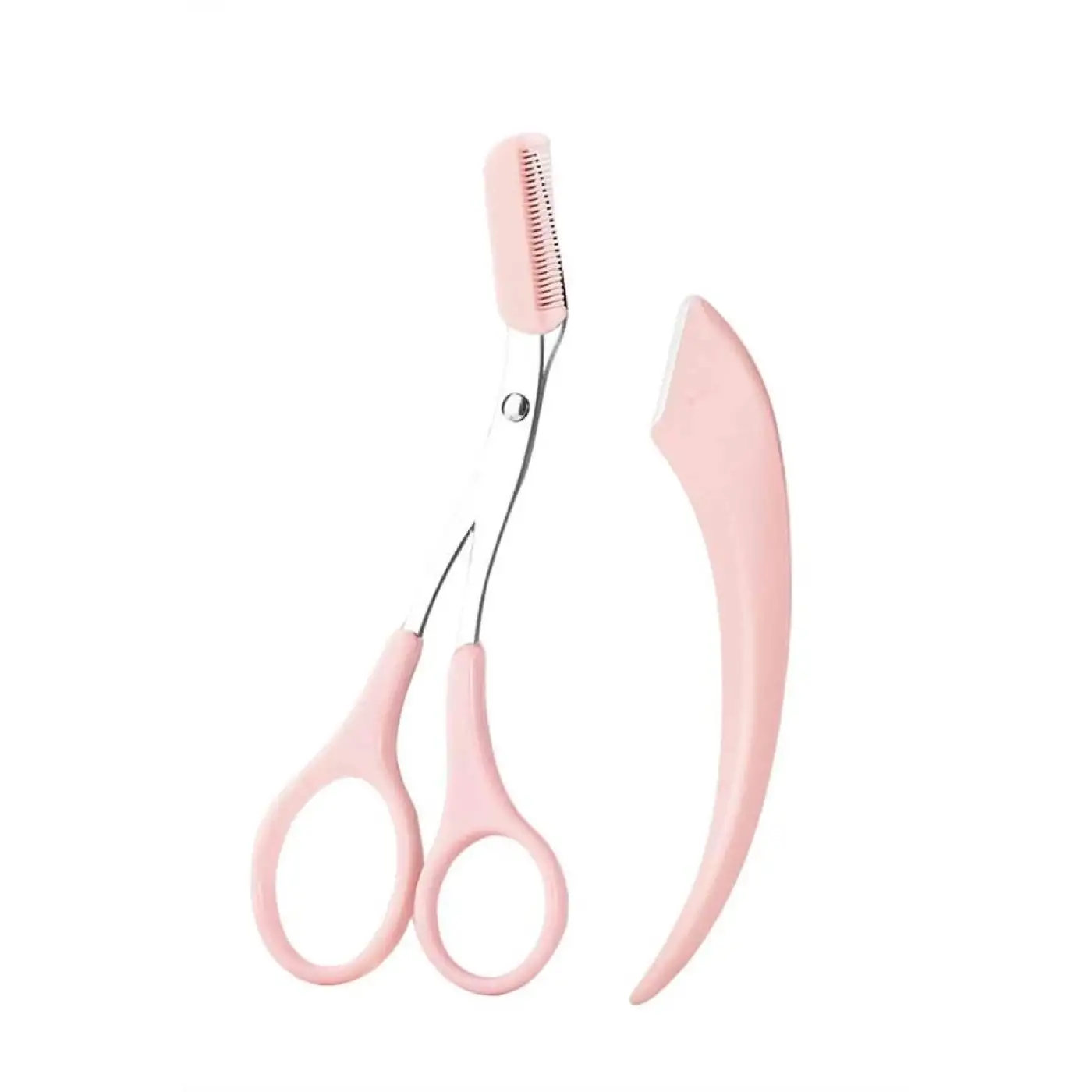 2li Kaş Bakım Seti Taraklı Kaş Makası Ve Kaş Usturası Kaş Şekillendirici