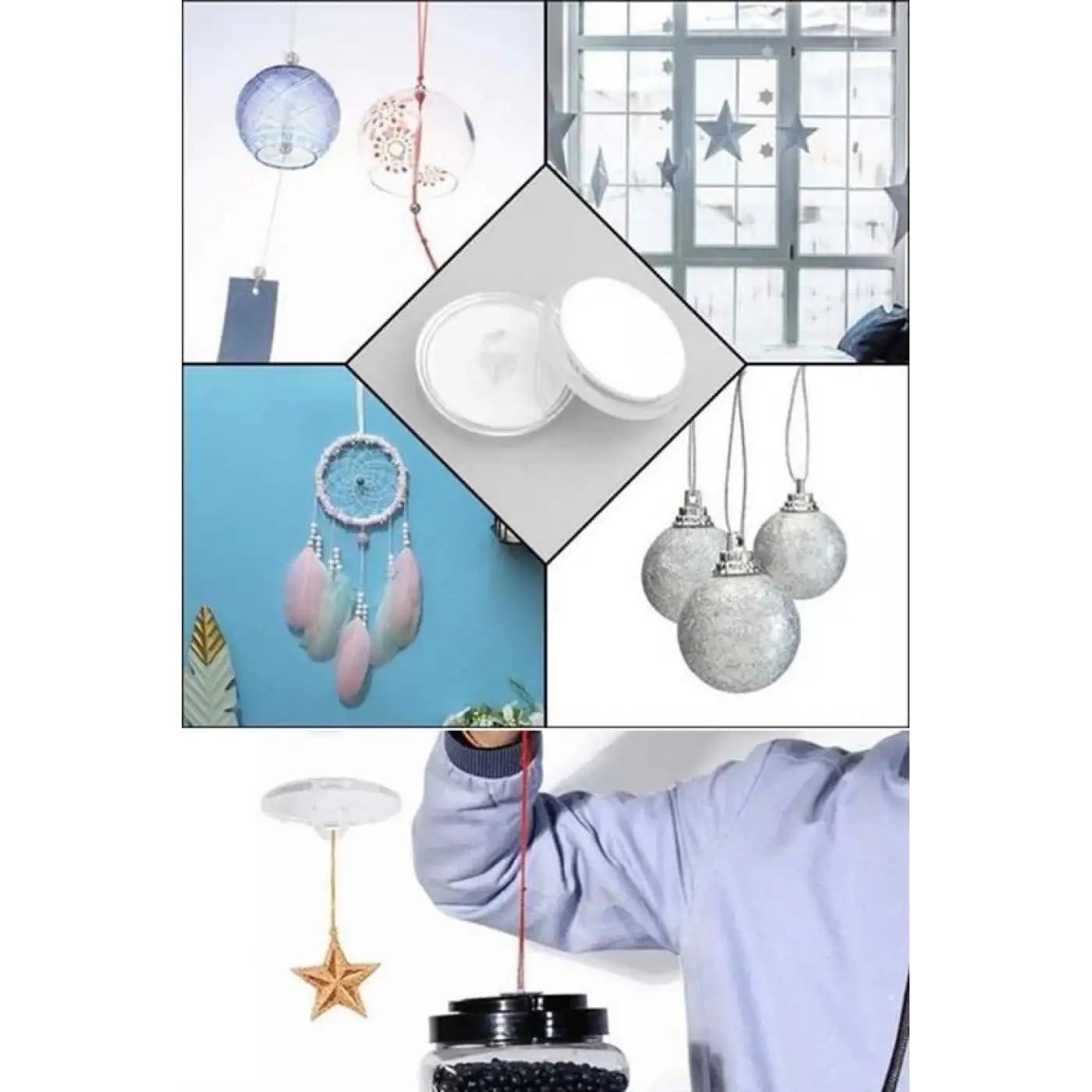 20 Adet Şeffaf Yuvarlak 3 Cm Çaplı Güçlü Disk Yapışkanlar