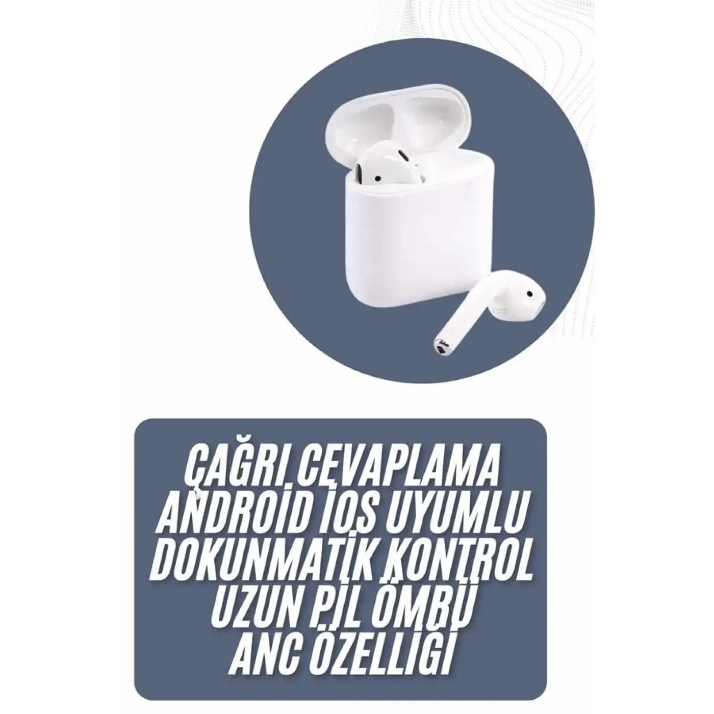 2025 Model Çağrı Cevaplayabilen Bluetooth Kulaklık Beyaz Dokunmatik Kontrol