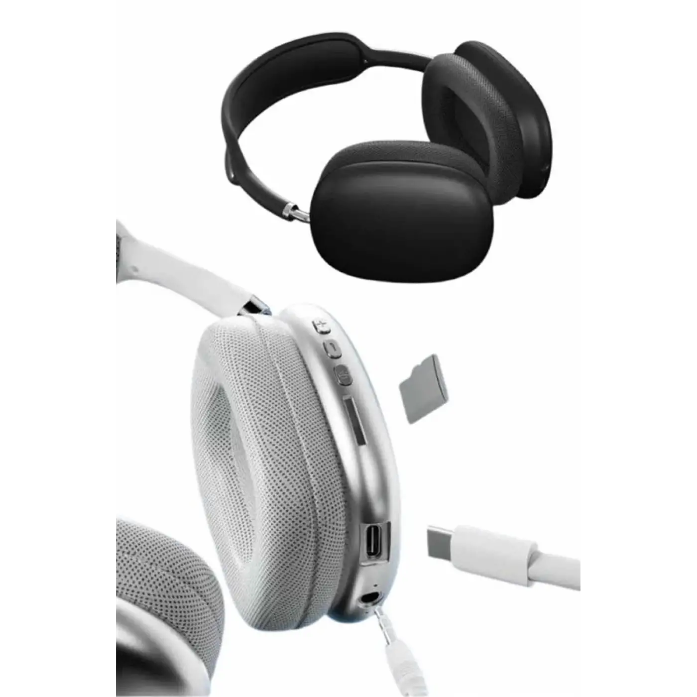 2025 Model Kulak Üstü Kablosuz Bluetooth Kulaklık Gürültü Azalta Uzun Pil