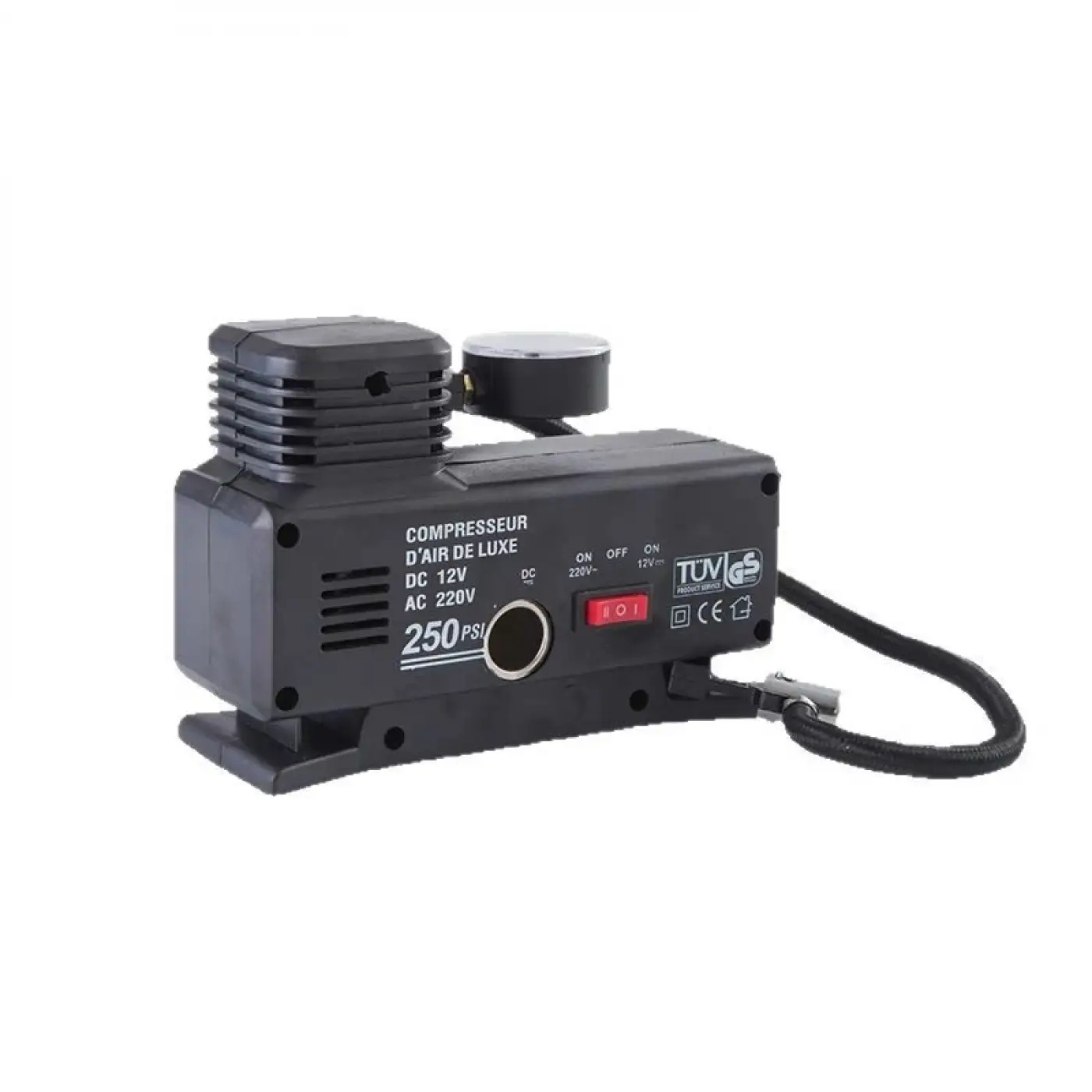 220 Volt-12 Volt 250 Psi Psi Kompresör Lastik Hava Şişirme Oto Pompası Fişli Çakmaklıklı