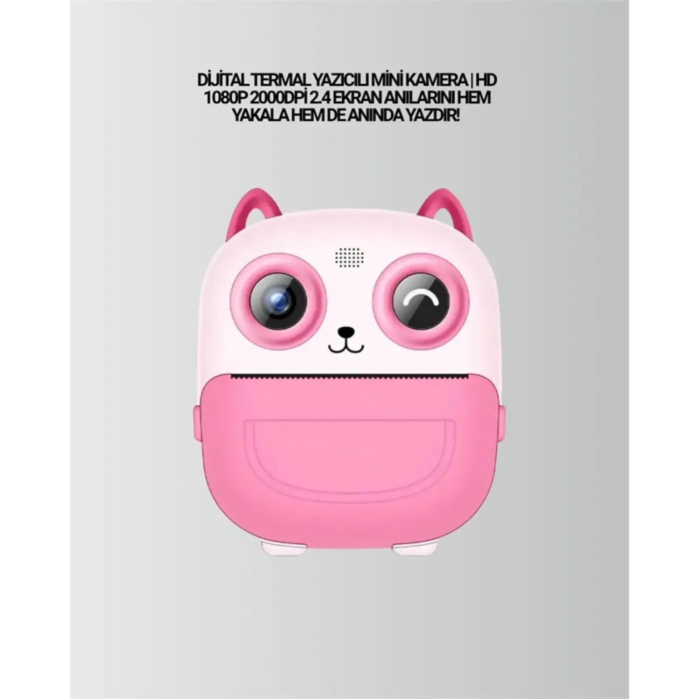 2.4” Ekranlı Mini Kamera – 1080p Kayıt + Mürekkepsiz Yazdırma