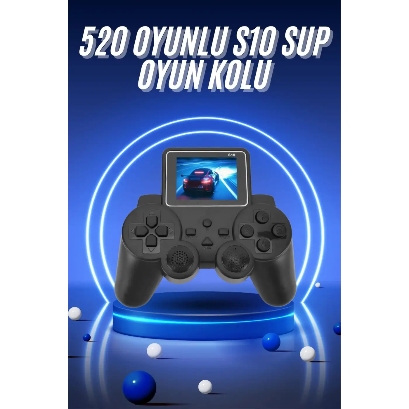 2.4 İnç Ekran 520 Oyunlu Retro Temalı Kablosuz Oyun Kolu El Atarisi
