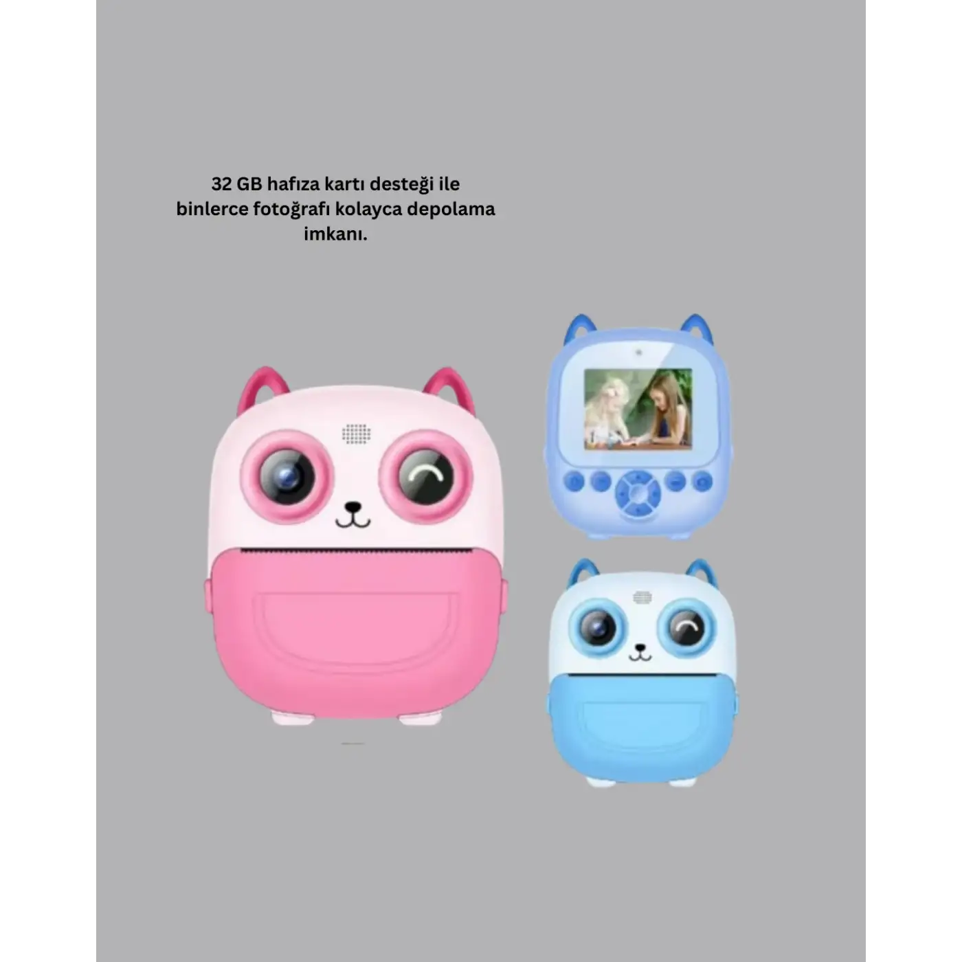 2.4 İnç Ekranlı Çocuk Fotoğraf Makinesi 6X Zoom Özellikli