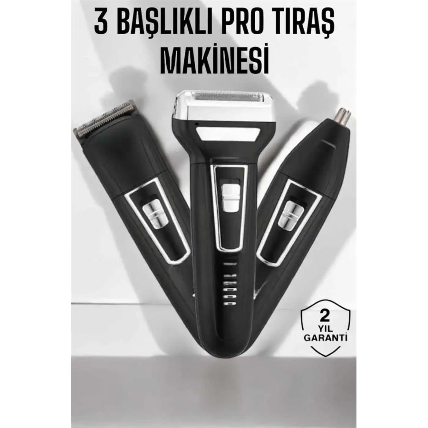 3 Başlıklı Profesyonel Tıraş Makinesi