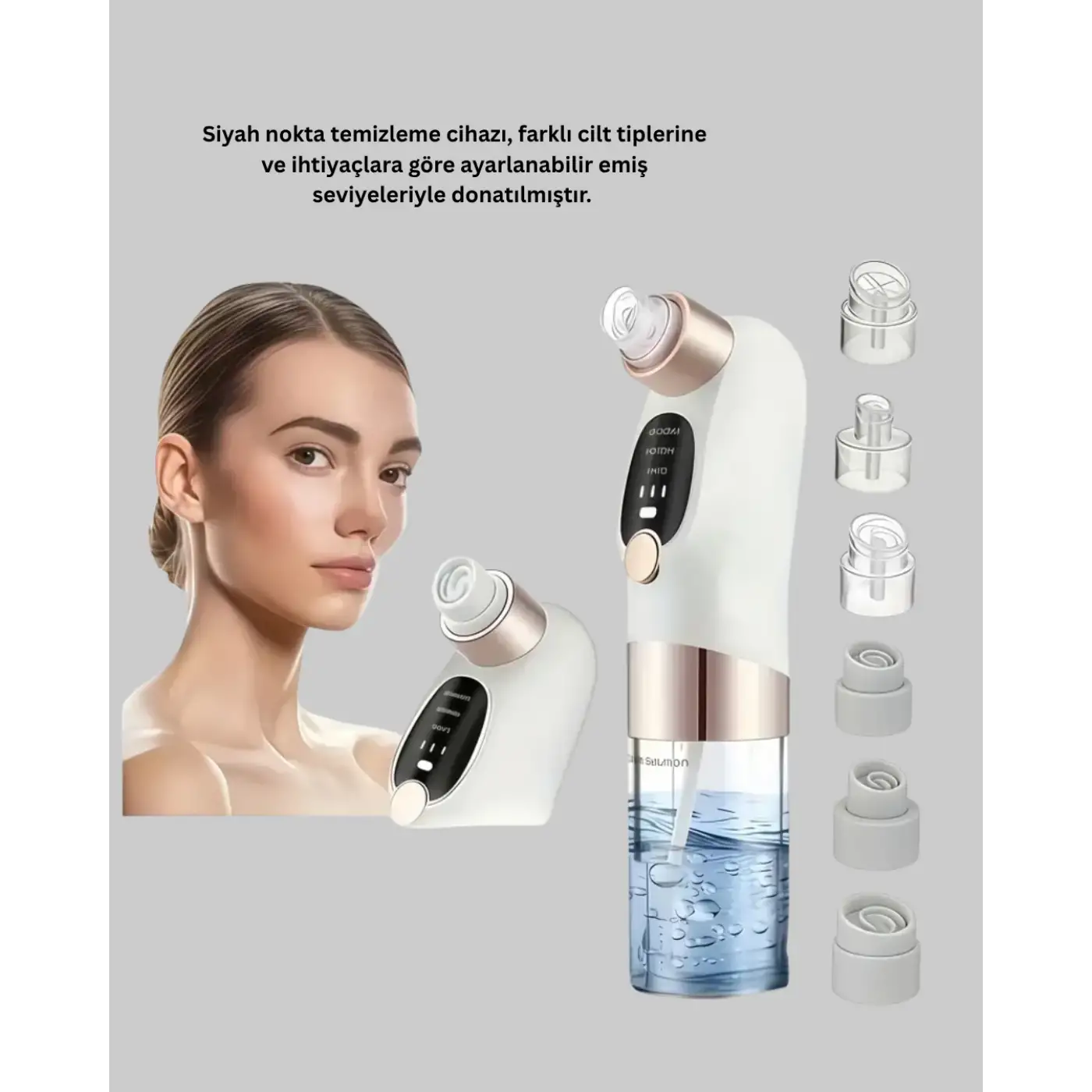 3 Kademeli Vakumlu Gözenek Temizleme Cihazı – Cilt Yenileyici Masaj ve Derin Temizlik