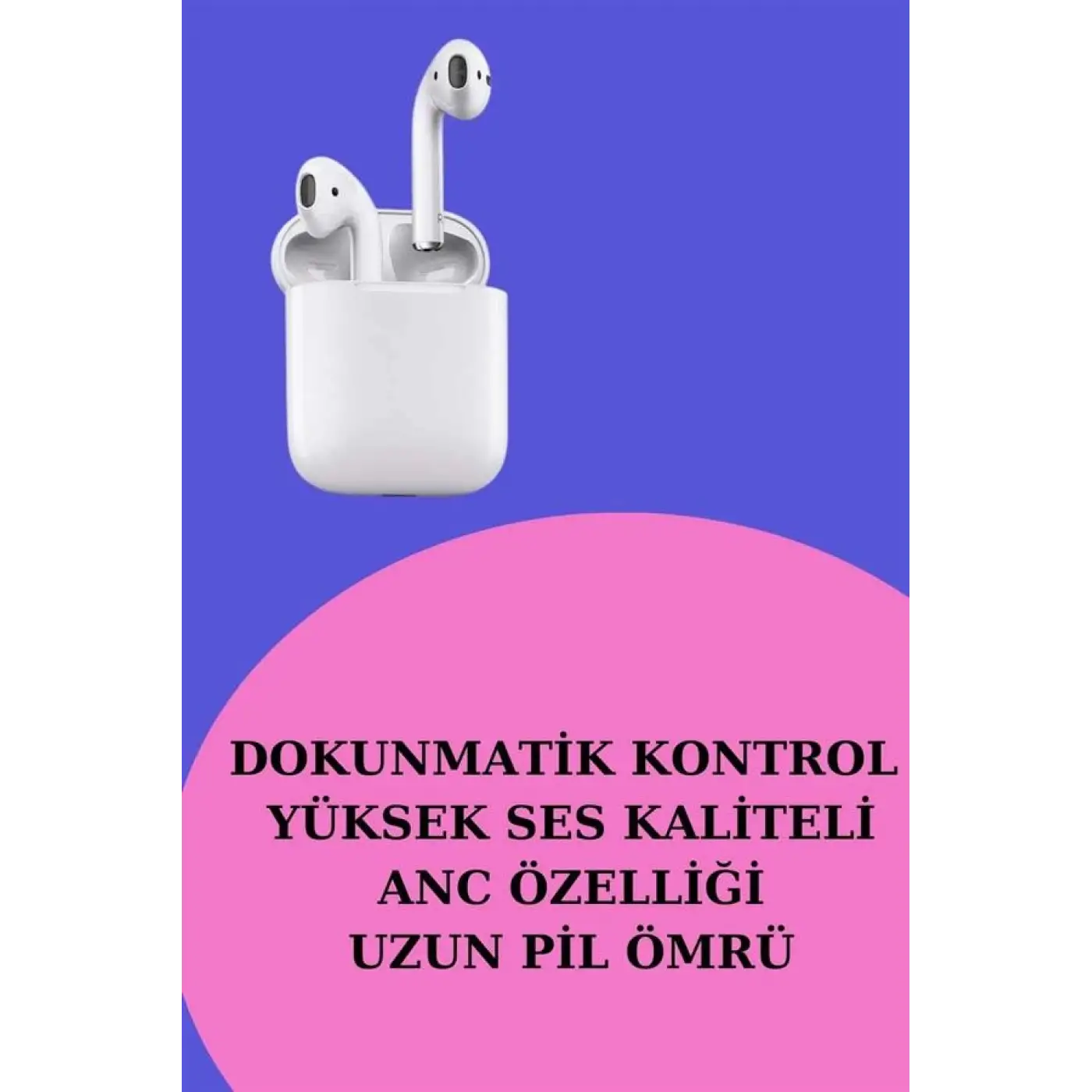 3 Kordonlu Dokunmatik Ekran Akıllı Saat ve 2.Nesil Kablosuz Bluetooth Kulaklık ANC/ENC