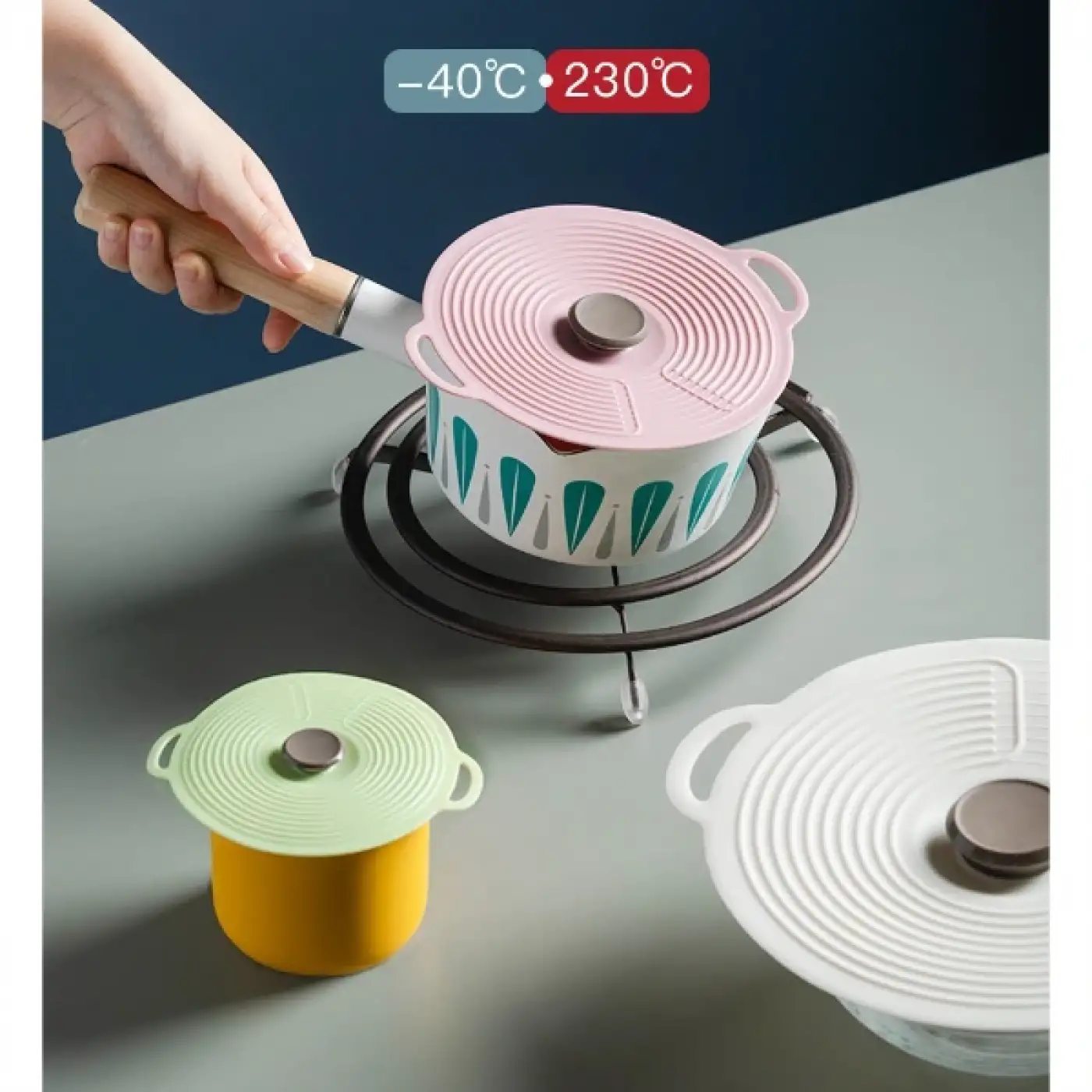 3lü Vakumlu Silikon Kapak Seti