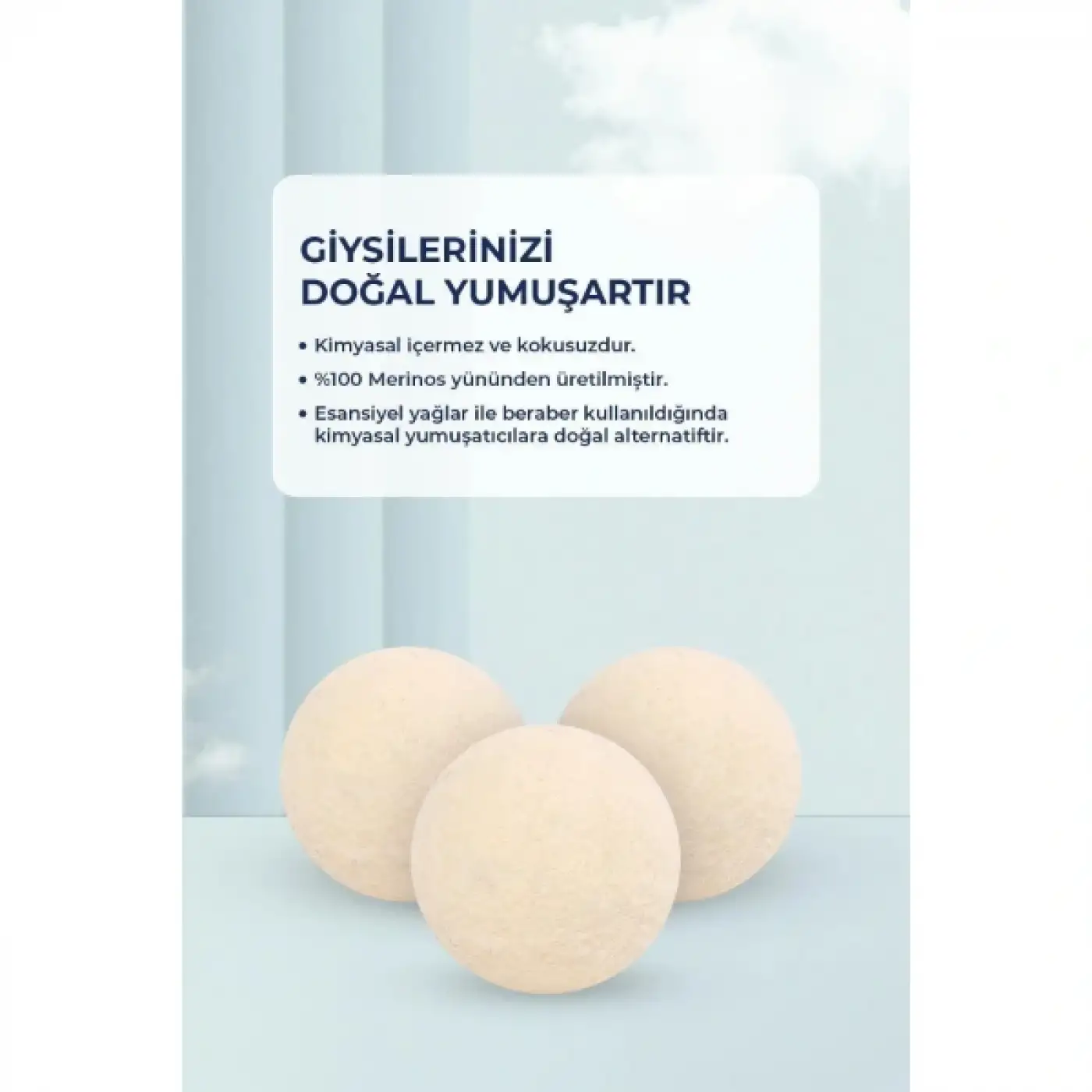 3lü Yün Kurutma Topu Seti