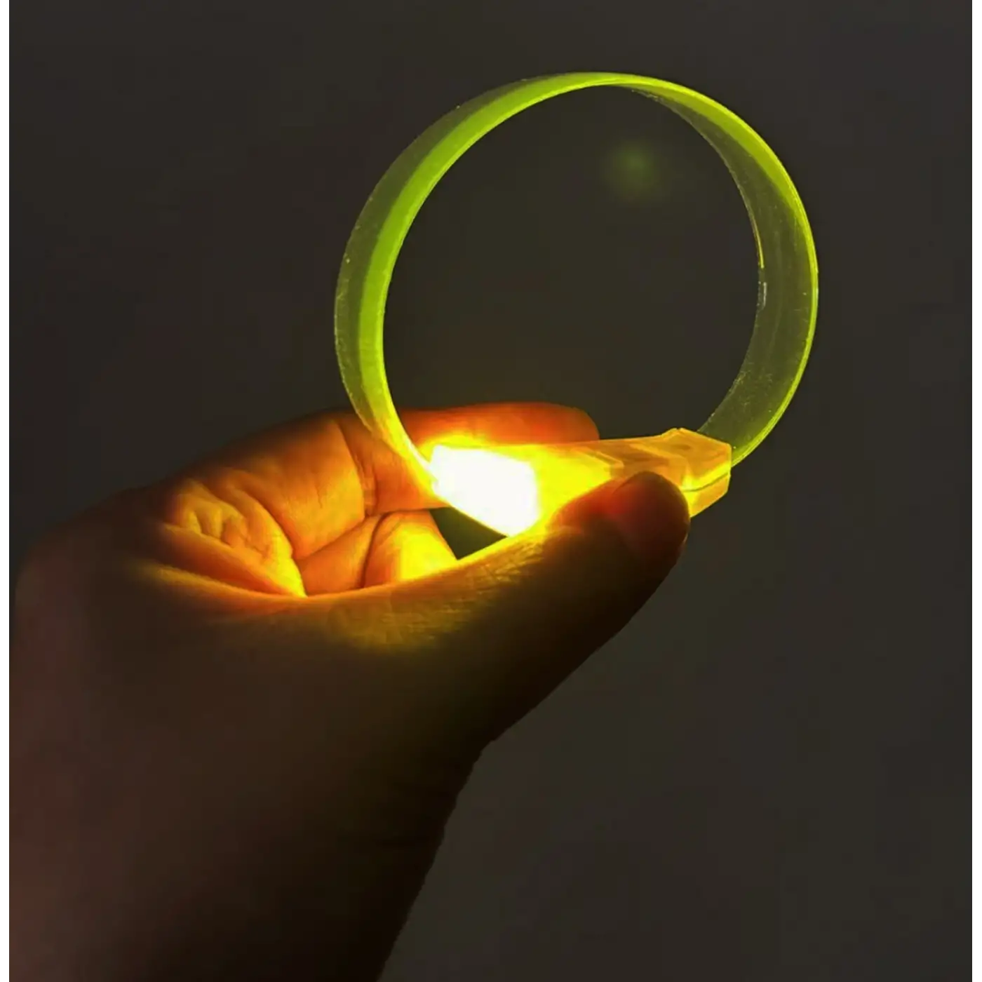 3 Modlu Pilli LED Işıklı Esnek Parti Bilekliği Sarı