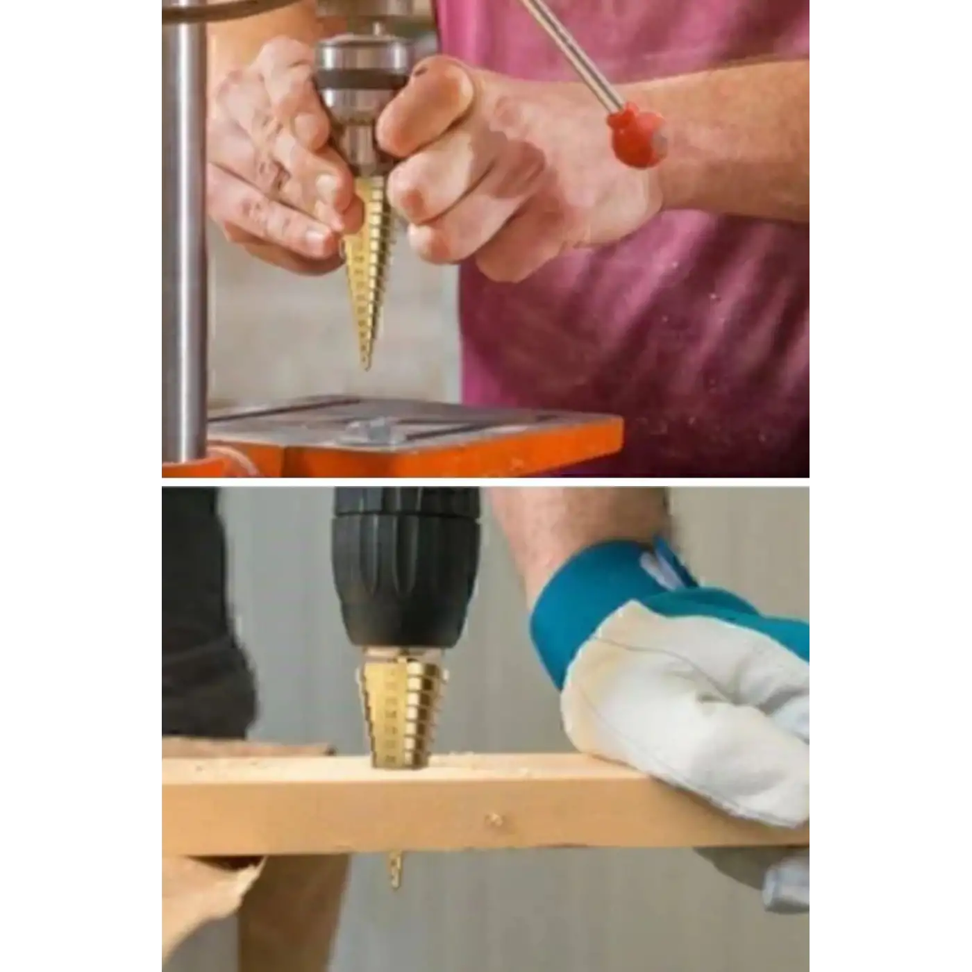 3 Parça Kademeli Matkap Ucu Paslanmaz Uç Alüminyum Sac Demir Delme Seti