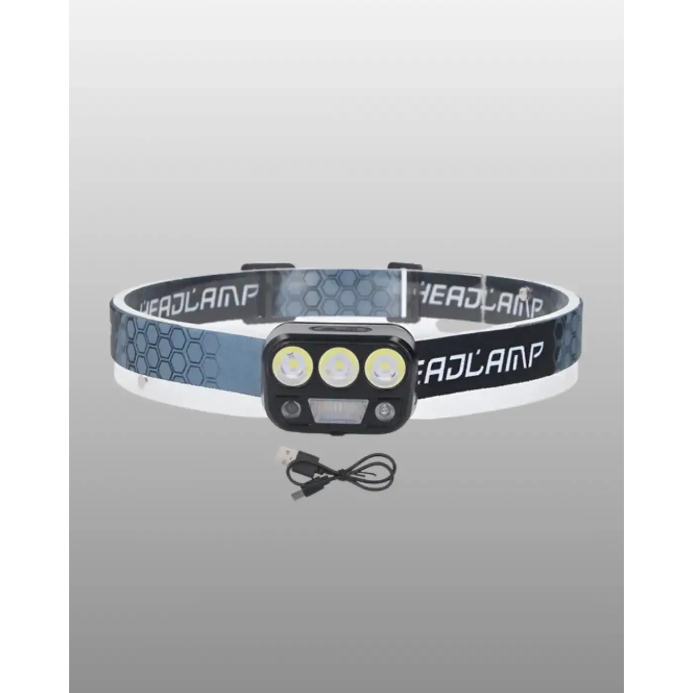 300 Lümen Sensörlü LED Kafa Lambası USB Şarjlı SOS Modlu