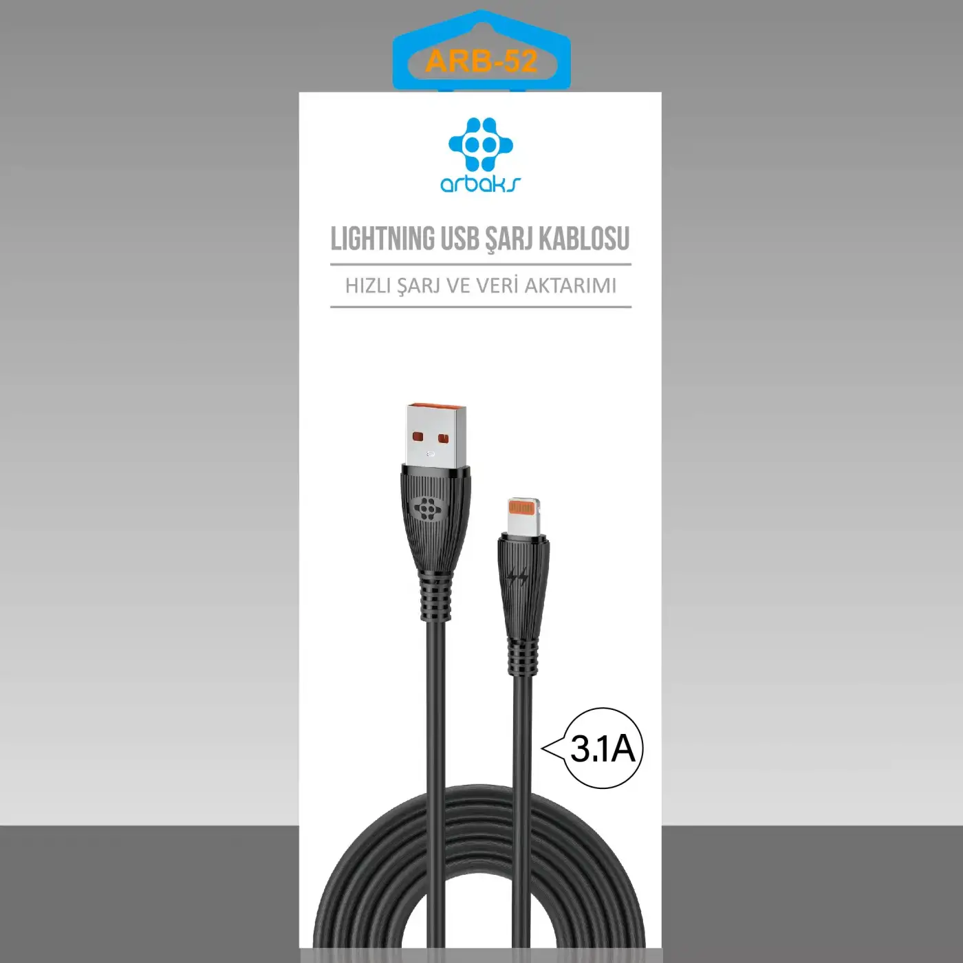3.1A TYPE-C Şarj Kablosu Arbaks ARB-51