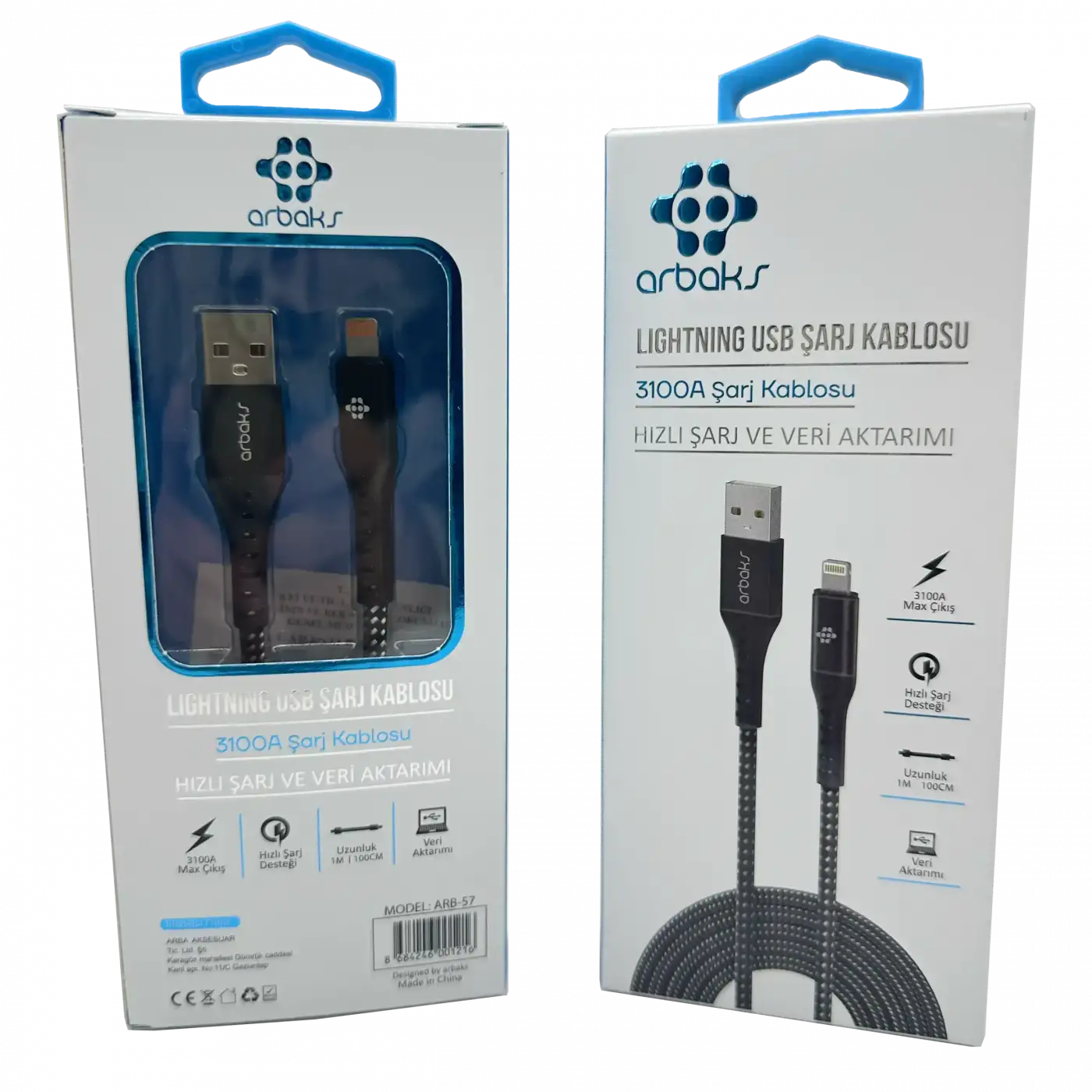 3.1A TYPE-C Şarj Kablosu Arbaks ARB-56