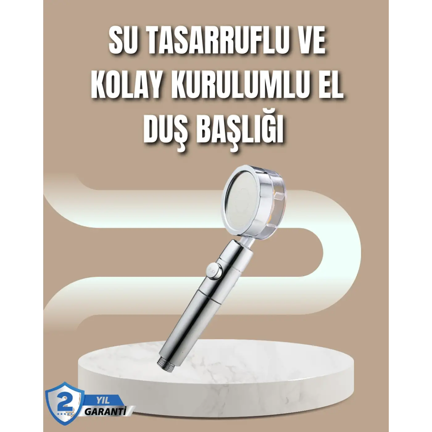 360° Ayarlanabilir Çok Fonksiyonlu Duş Başlığı