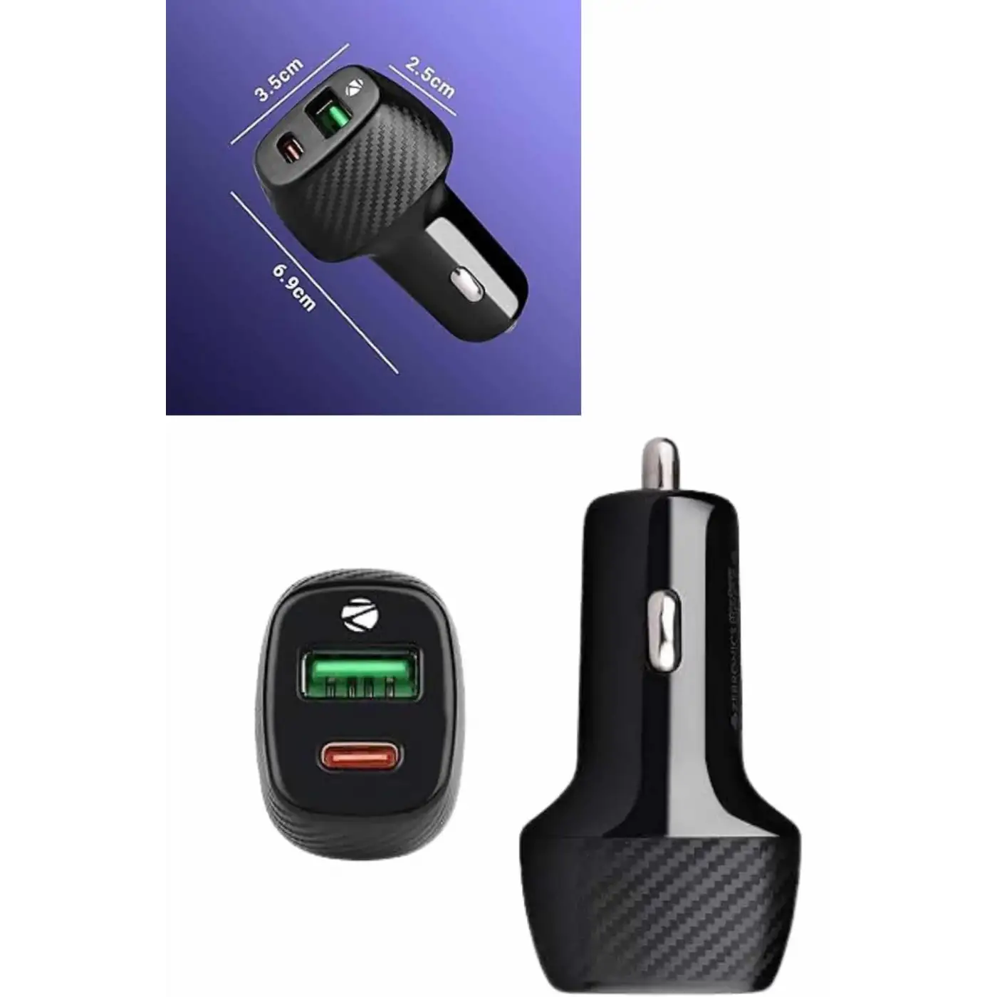 38W USB Type-C Girişli Oto Çakmaklık Araç İçi Hızlı Şarj Çakmaklık Şarj Aleti