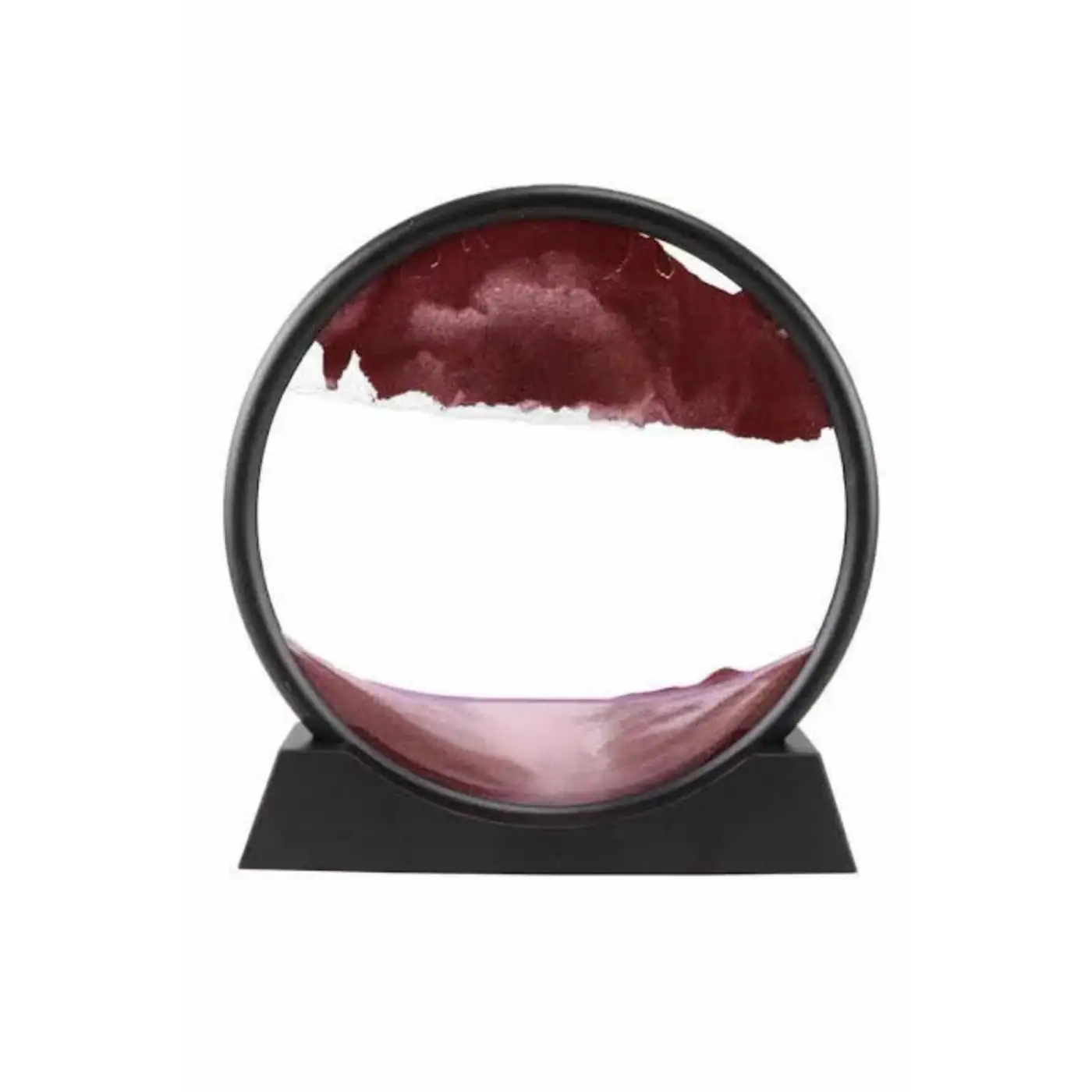 3D Led Işıklı Kum Saati Gece Lambası Hareketli Sulu Kum Saati Dekoratif