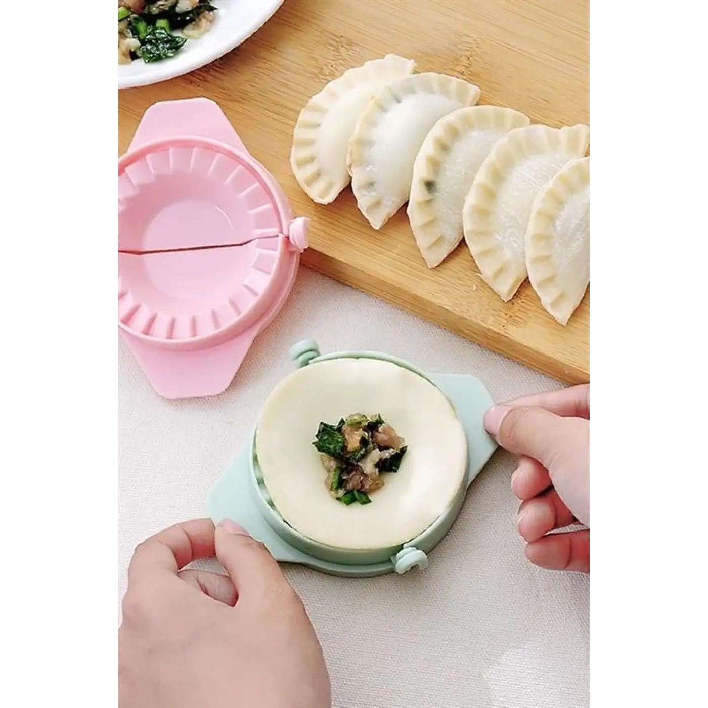 3lü Çiğ Börek Kurabiye Hamur İşi Ravioli Kesme Kalıbı Aparatı