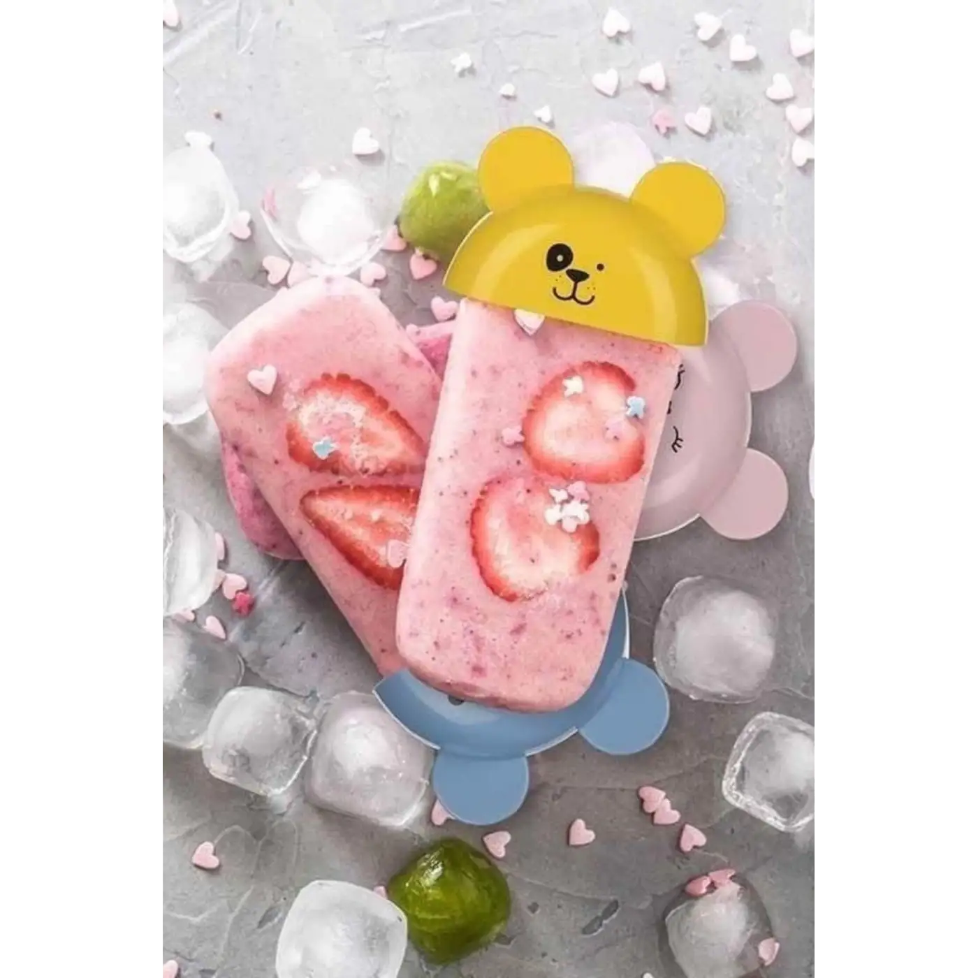 4lü Kolay Şekillendirici Sevimli Çocuk Meybuz & Dondurma Kalıbı Ap-9179