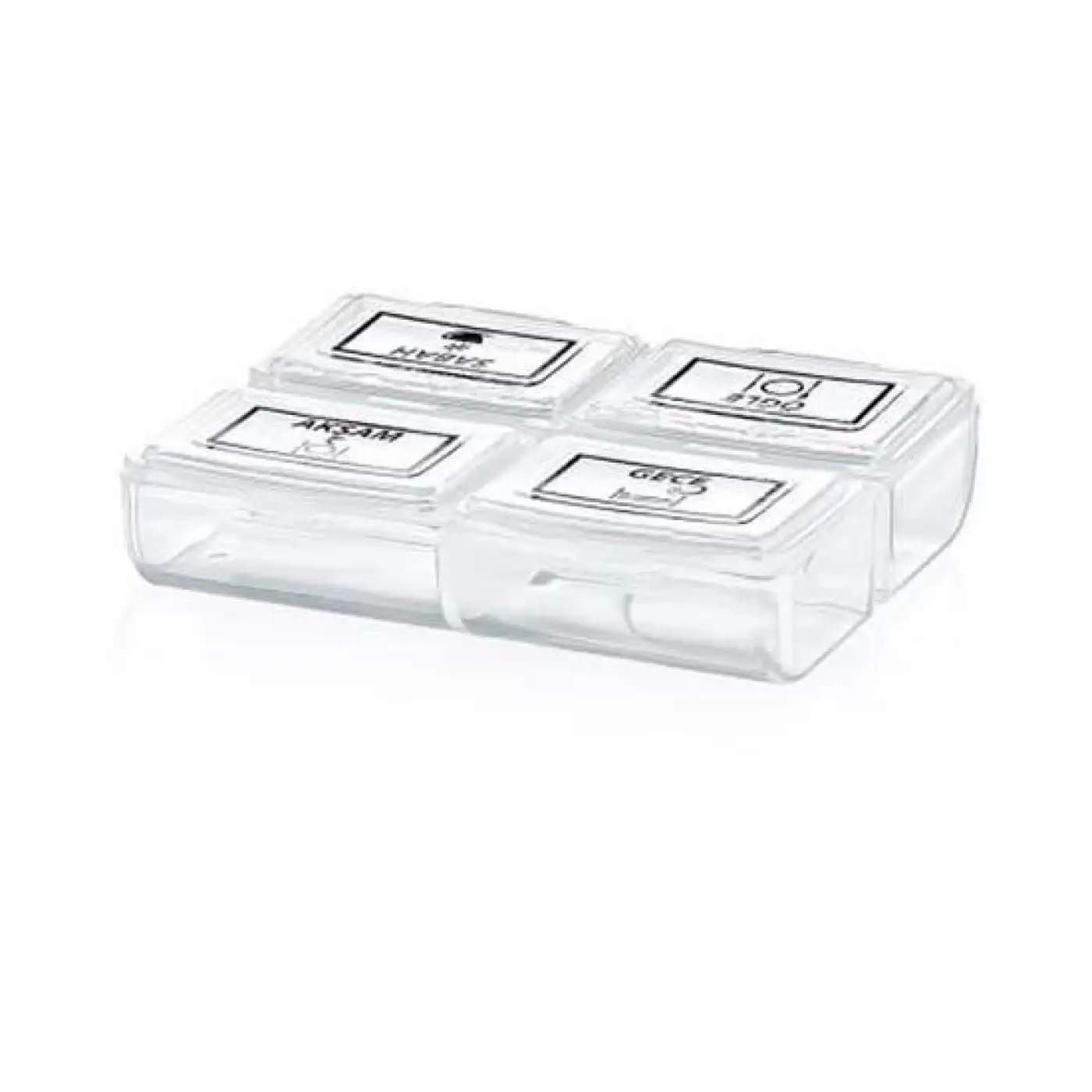 4 Öğün Günlük Hap İlaç Saklama Taşıma Kutusu İlaç Hatırlatıcı