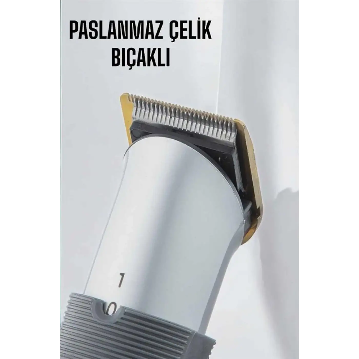 4 Taraklı Profesyonel Şarjlı Saç ve Sakal Kesme Tıraş Makinesi Seti