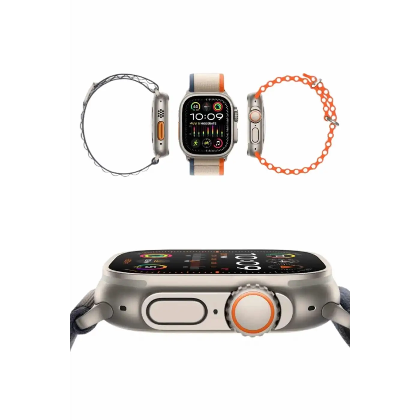 49mm Akıllı Saat Amoled Ekranlı Kadın Erkek Kol Saati Plastik Kordon