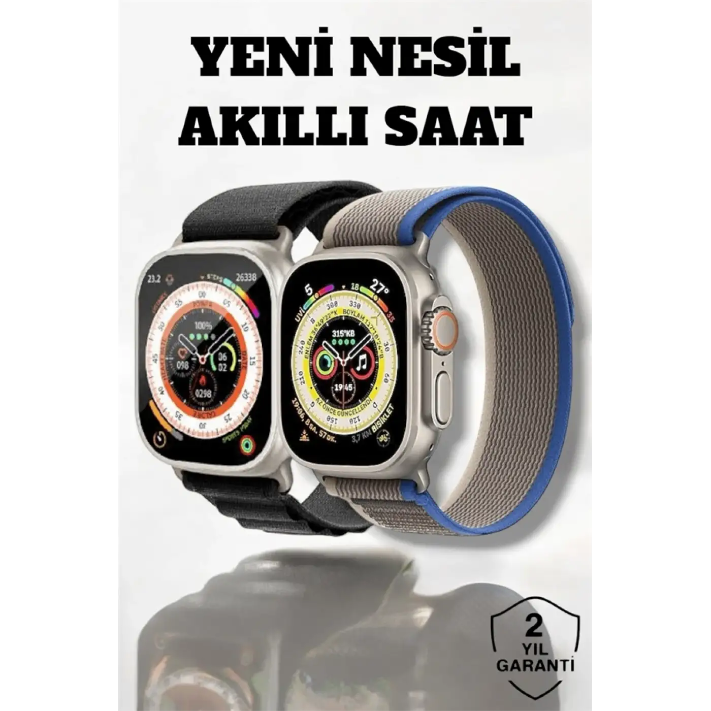 49MM Ekranlı, Kan Basıncı ve Adımsayar Özellikli Bluetooth Akıllı Saat