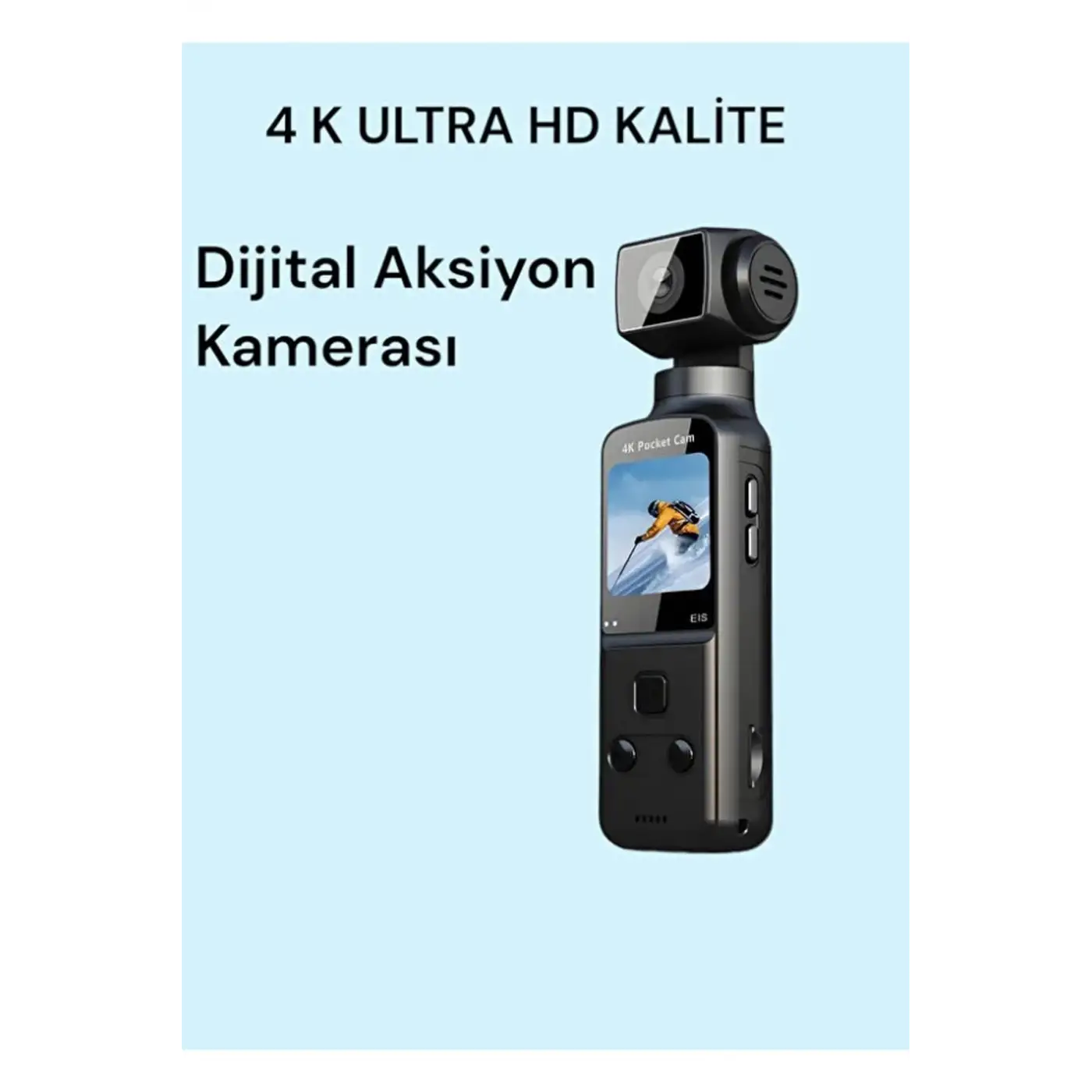 4k Ultra Hd 270° Döndürülebilir Su Geçirmez Wifi Vlog Spor Ve Aksiyon Kamerası