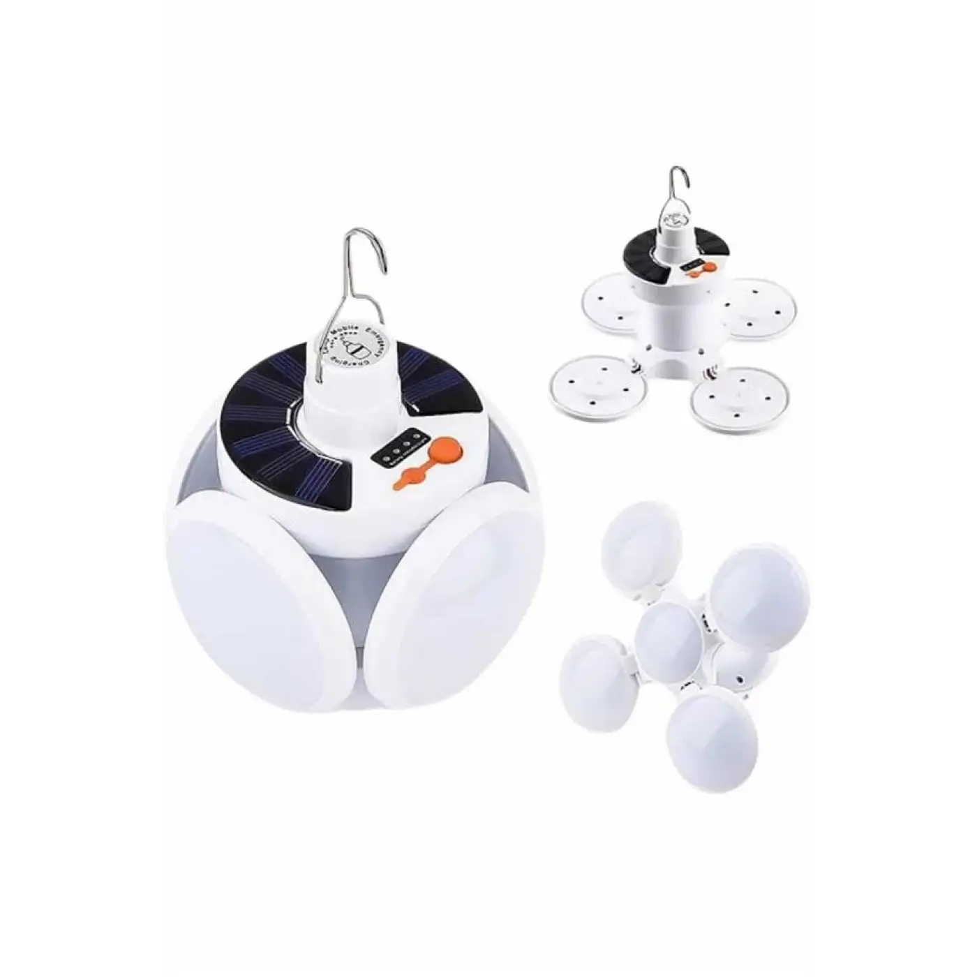 5 Kanatlı Bahçe Aydınlatma Led Askılı Solar Güneş Enerji Usb Sarjlı