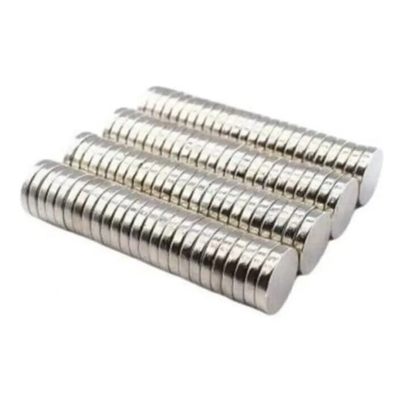 50 Adet 10x2mm Yuvarlak Neodyum Mıknatıs Güçlü Magnet Nikel Kaplamalı