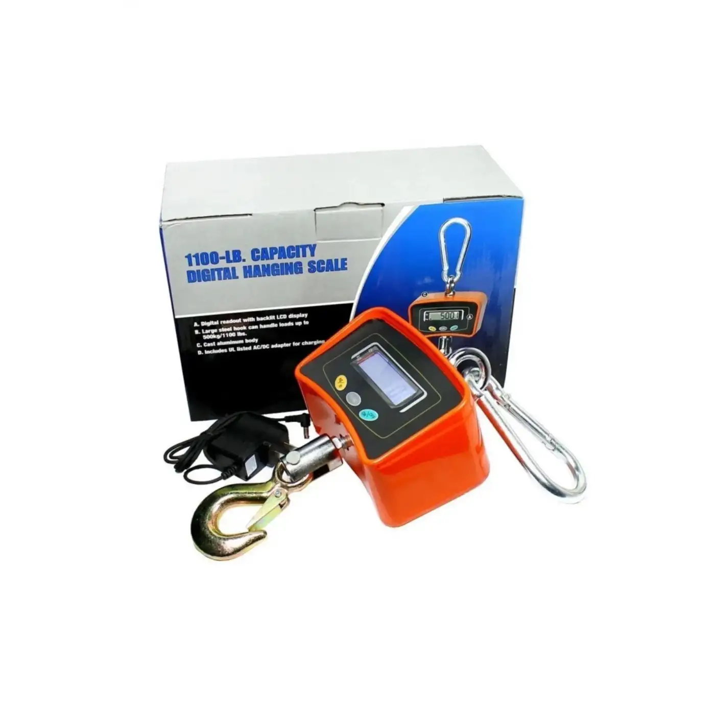 500 kg Dijital Askılı Çengel Baskül Terazi - Yüksek Kapasiteli Hassas Tartım