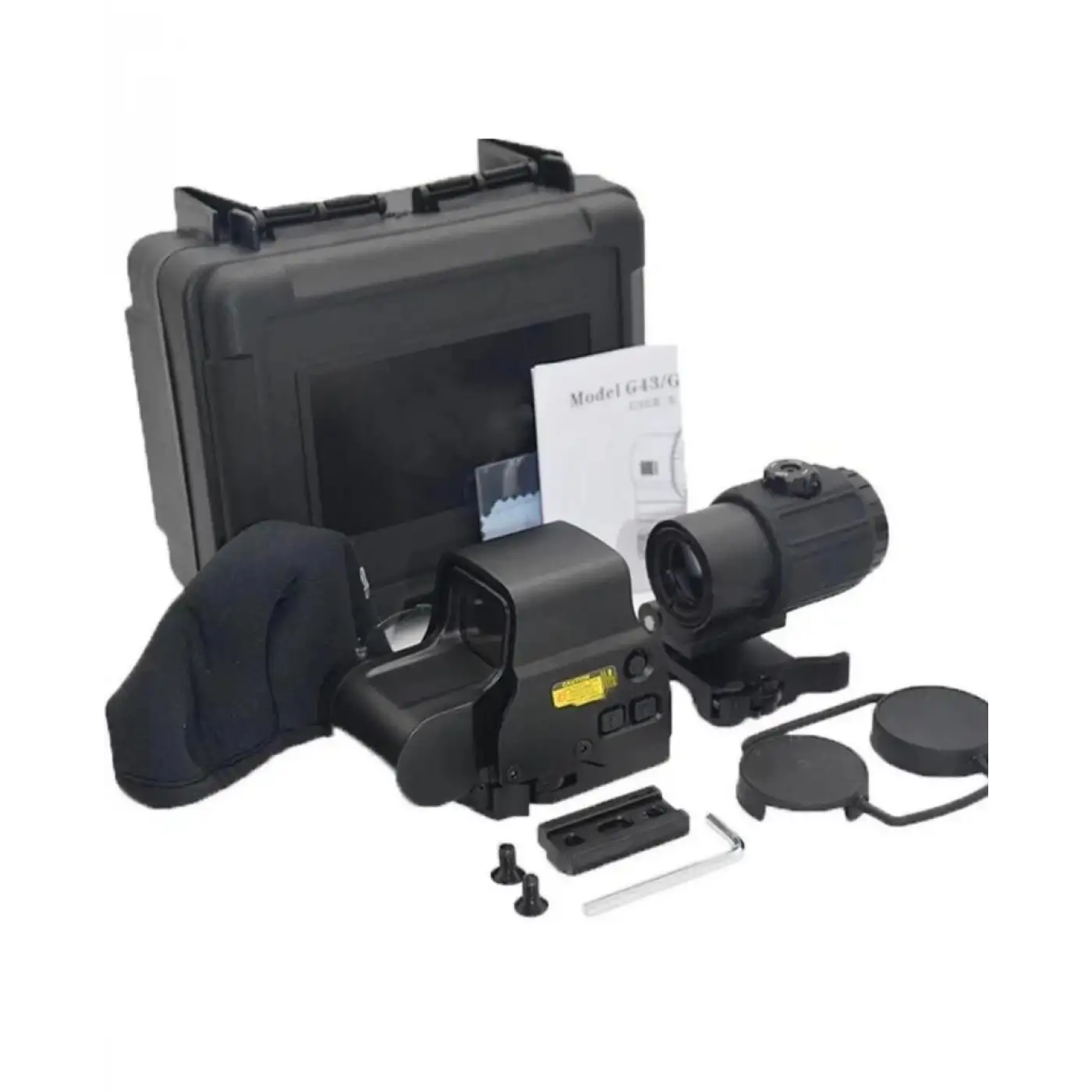 558-G43 XPS2 Hedef İşaretleyici Red Dot - Holografik Nişangâh, 5x Büyütmeli Set-Siyah