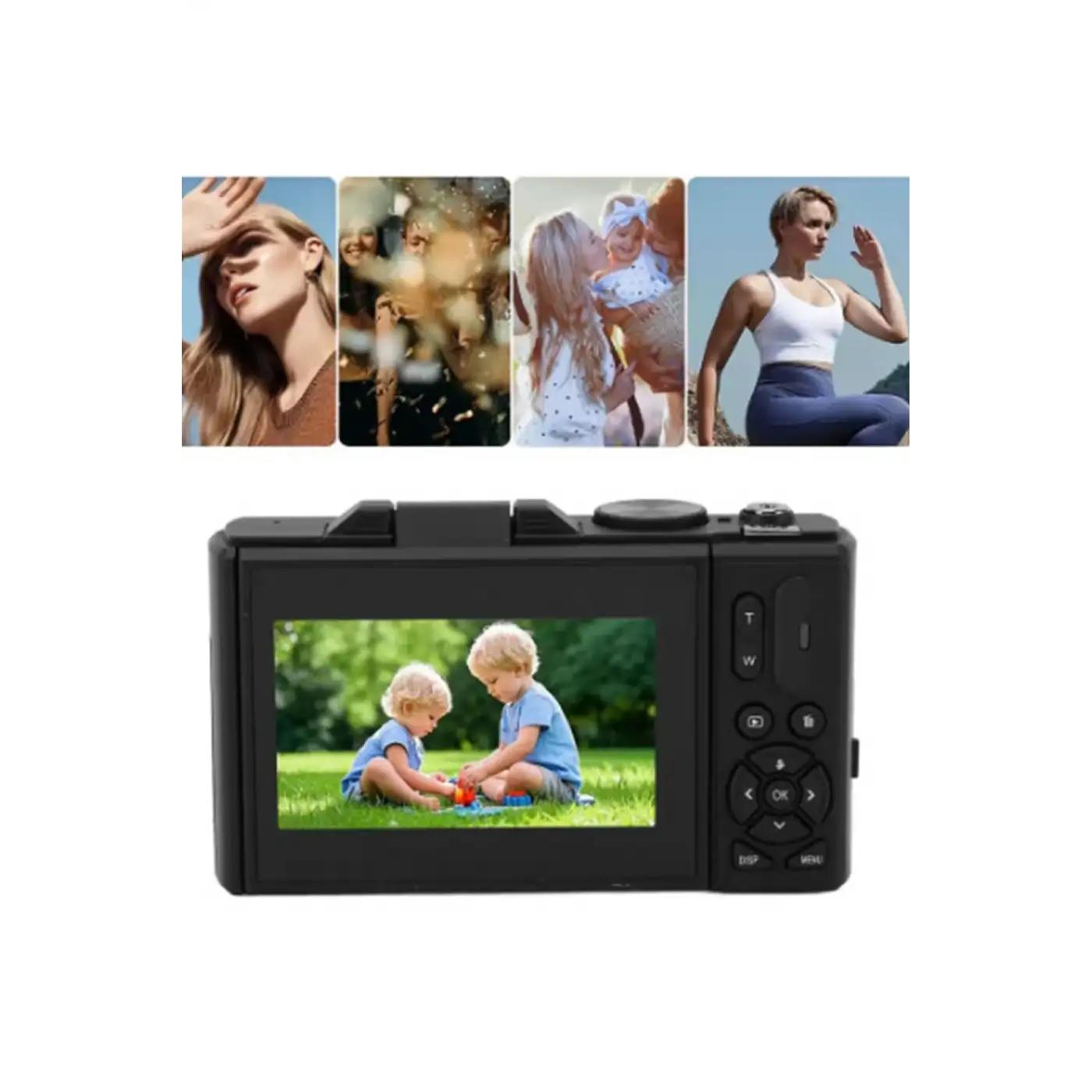 5k 75mp Hd Dijital Kamera 18x Dijital Zoom, Flaşlı,3.0 İnç Ekranlı Fotoğraf Makinesi