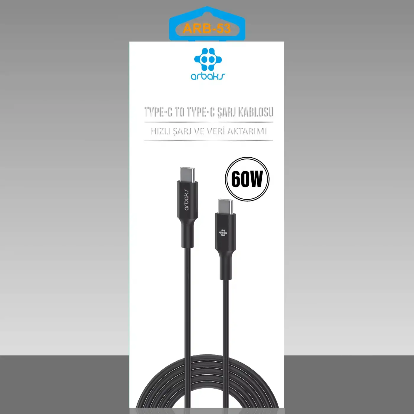 60W PD TYPE-C TYPE-C Şarj Kablosu Arbaks ARB-53