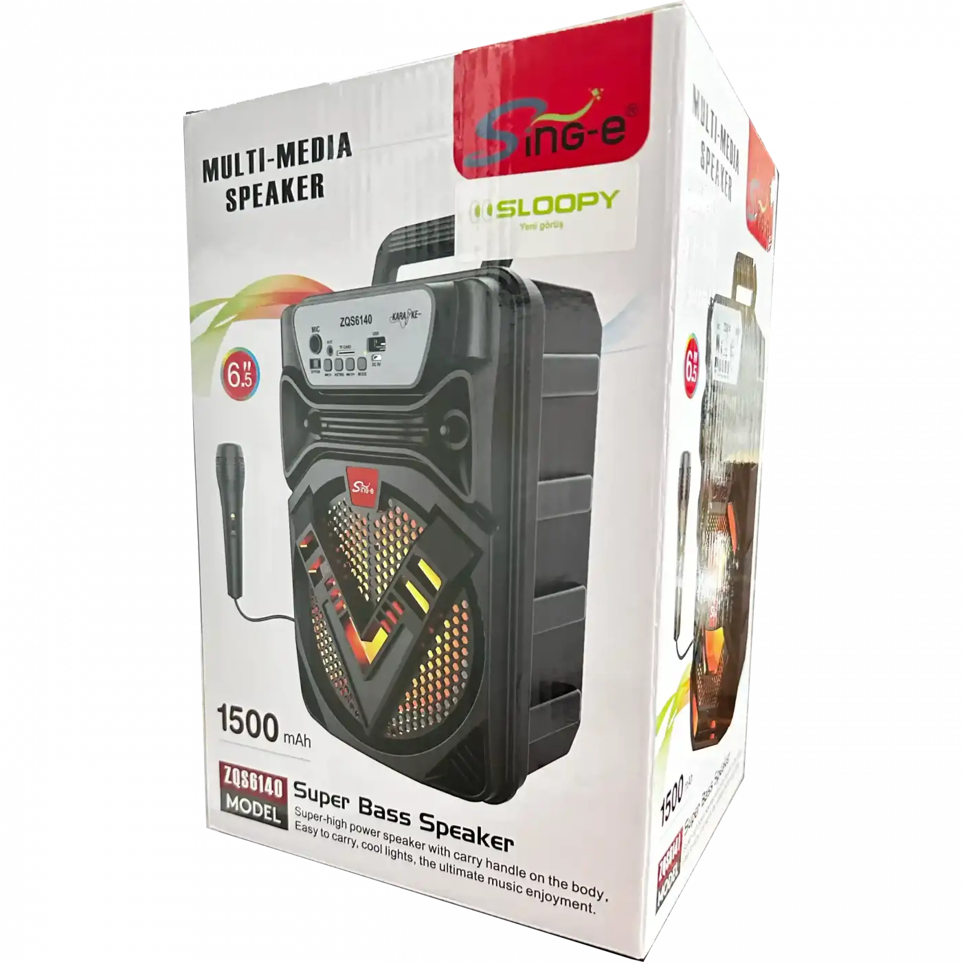 6.5 Inç Karaoke + Bluetooth Super Bass Höparlör Arbaks ARBS614