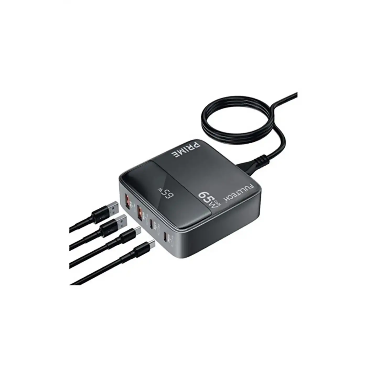 65w Masaüstü 4 Portlu Hızlı Şarj Cihazı İstasyonu 2xusb-a, 2xtype-c Giriş,1,5 Mt. Kablo