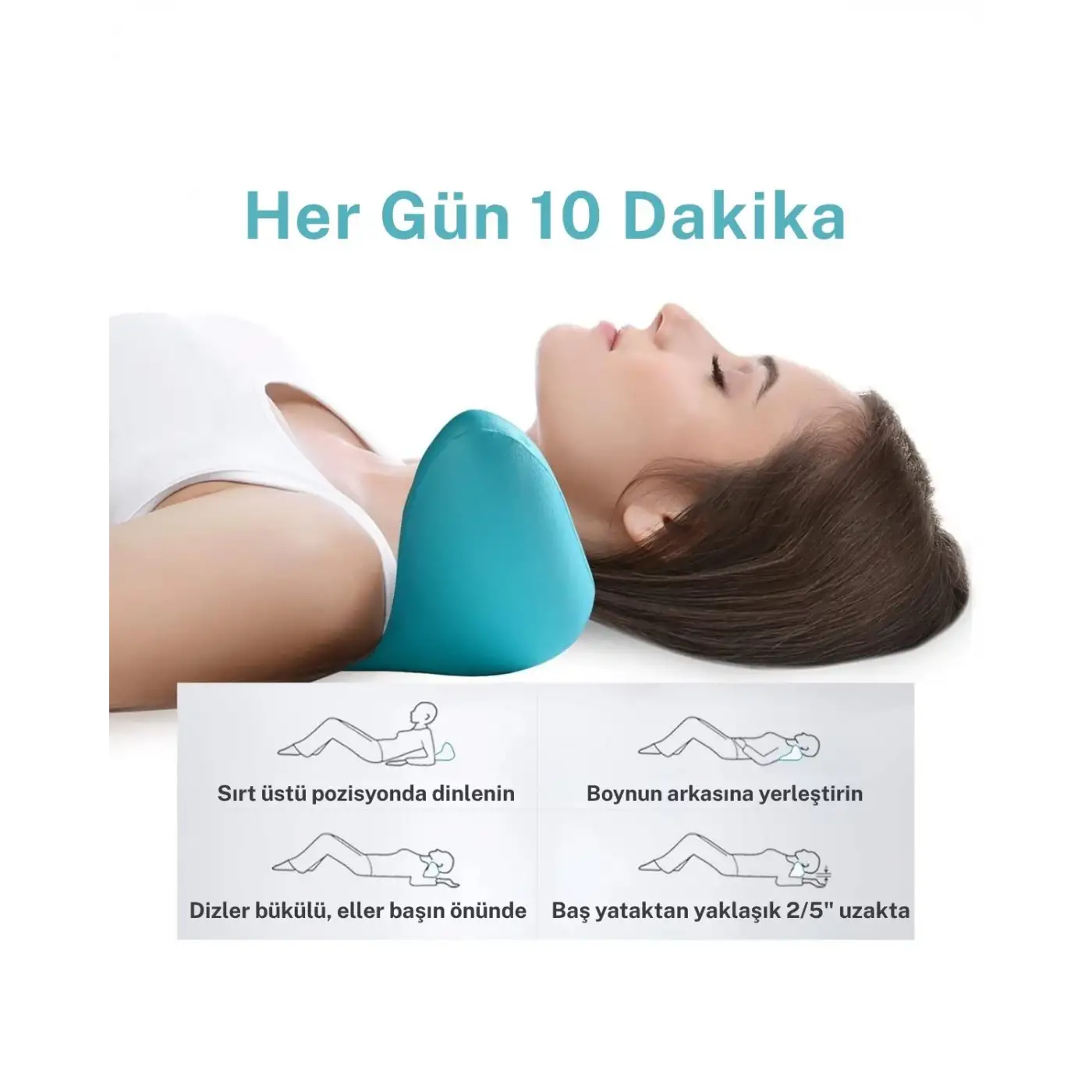 Boyun Ve Omuz Gevşetici, Servikal Traksiyon Cihazı Akupunktur Boyun Omuz Sırt Desteği Masaj Yastığı, Boyun Sedye Masajı