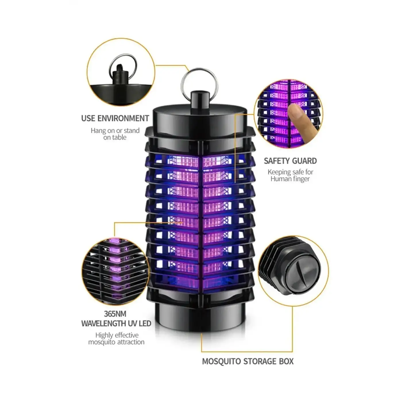 Kimyasal Ve Koku İçermeyen Uv Tuzaklı Elektrikli Sinek Öldürücü Sivrisinek Yakalayıcı