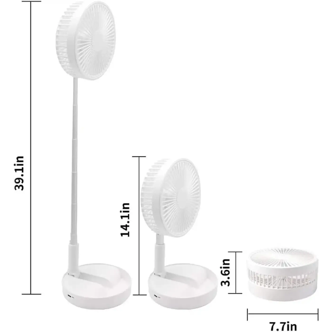 Teleskopik Fan Vantilatör 4 Modlu Şarjlı Katlanabilir Yükseltilebilir Taşınabilir Serinletici Portatif Masa Vantilatörü