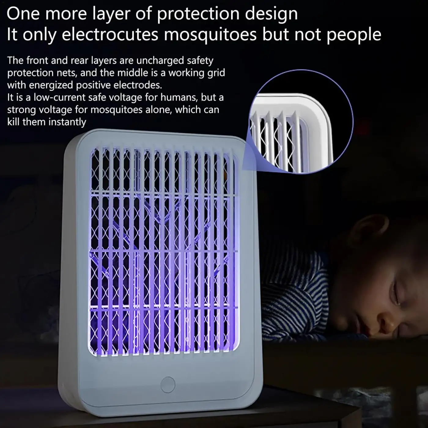 Elektrikli Sinek Kovucu USB Şarjlı Sessiz ve Etkili Led Işıklı Kapan