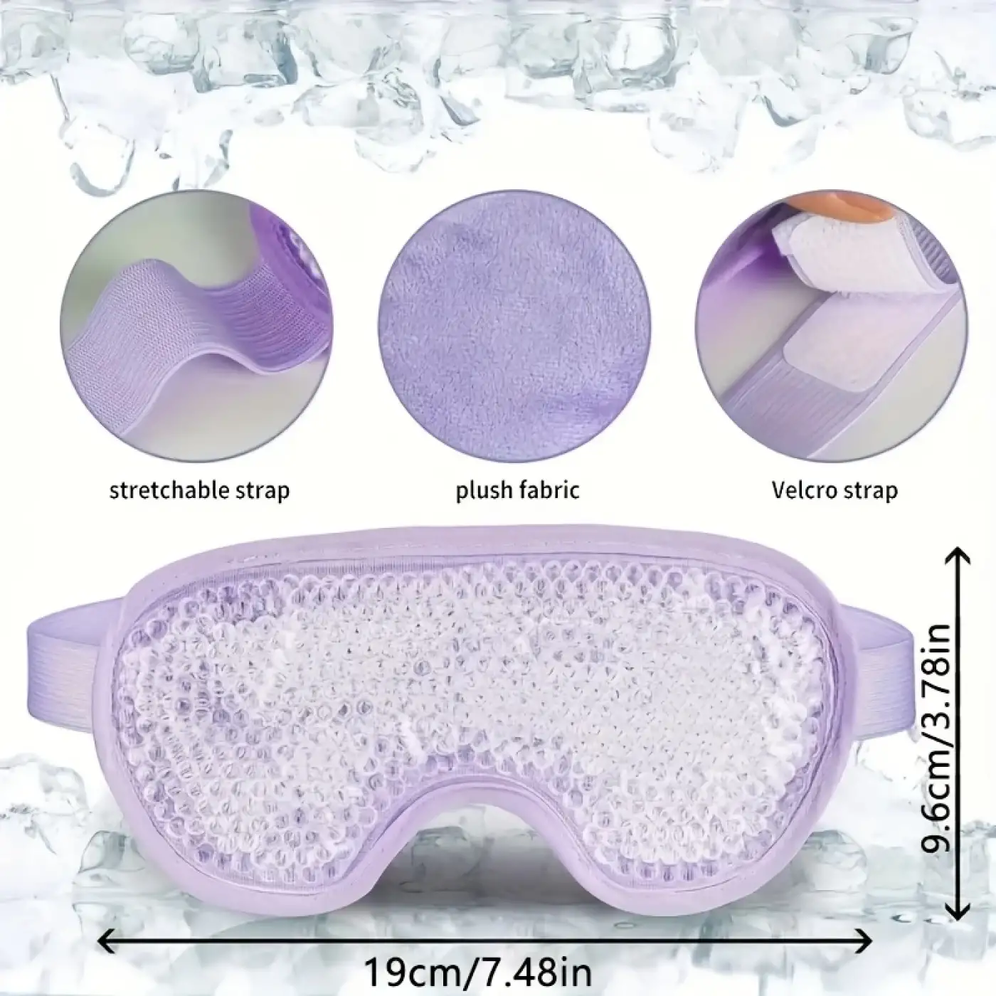 Sıcak Ve Soğuk Boncuklu Buz Jeli Terapi Göz Maskesi (Mor)