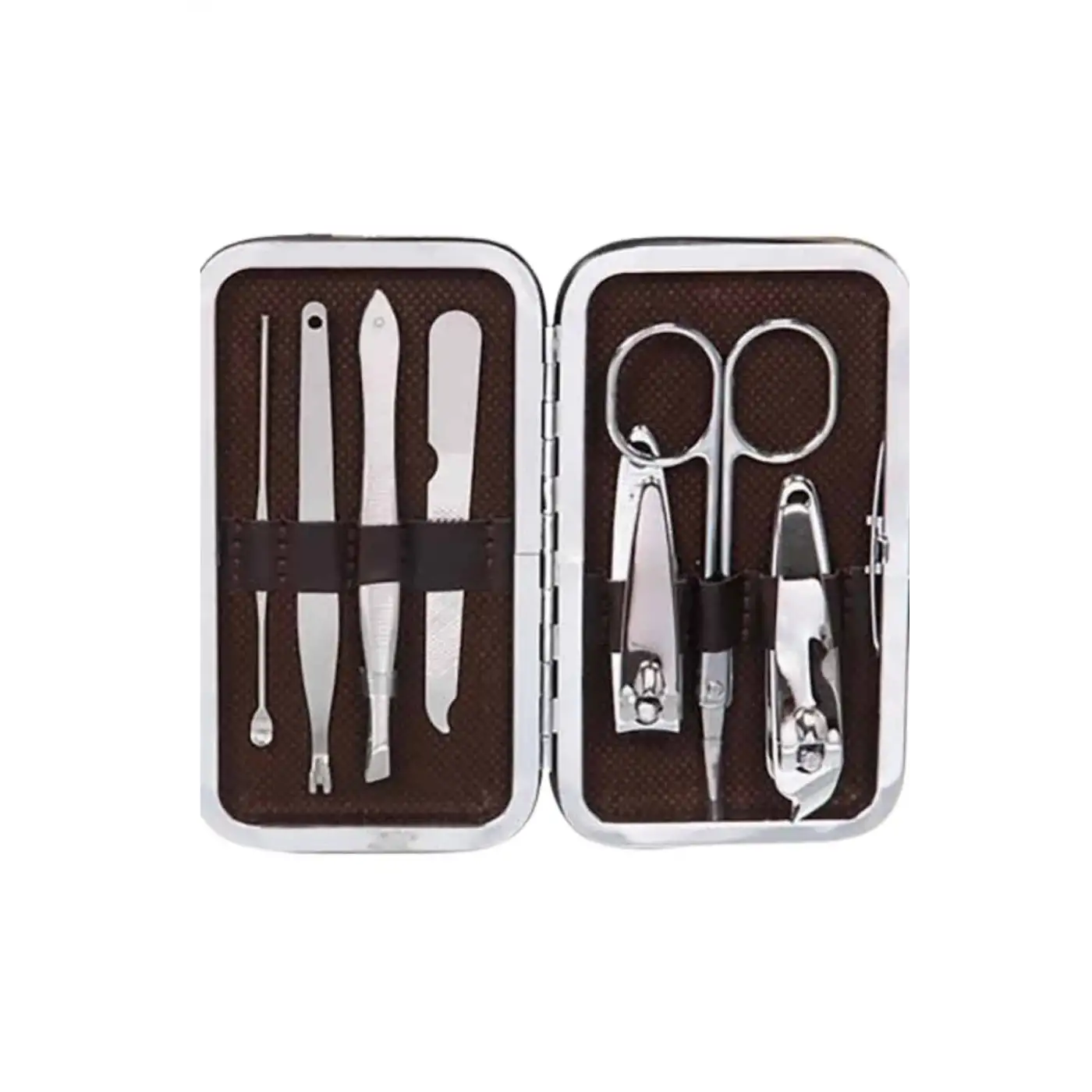 7 Parça Paslanmaz Çelik Manikür ve Pedikür Seti Çantalı Profesyonel