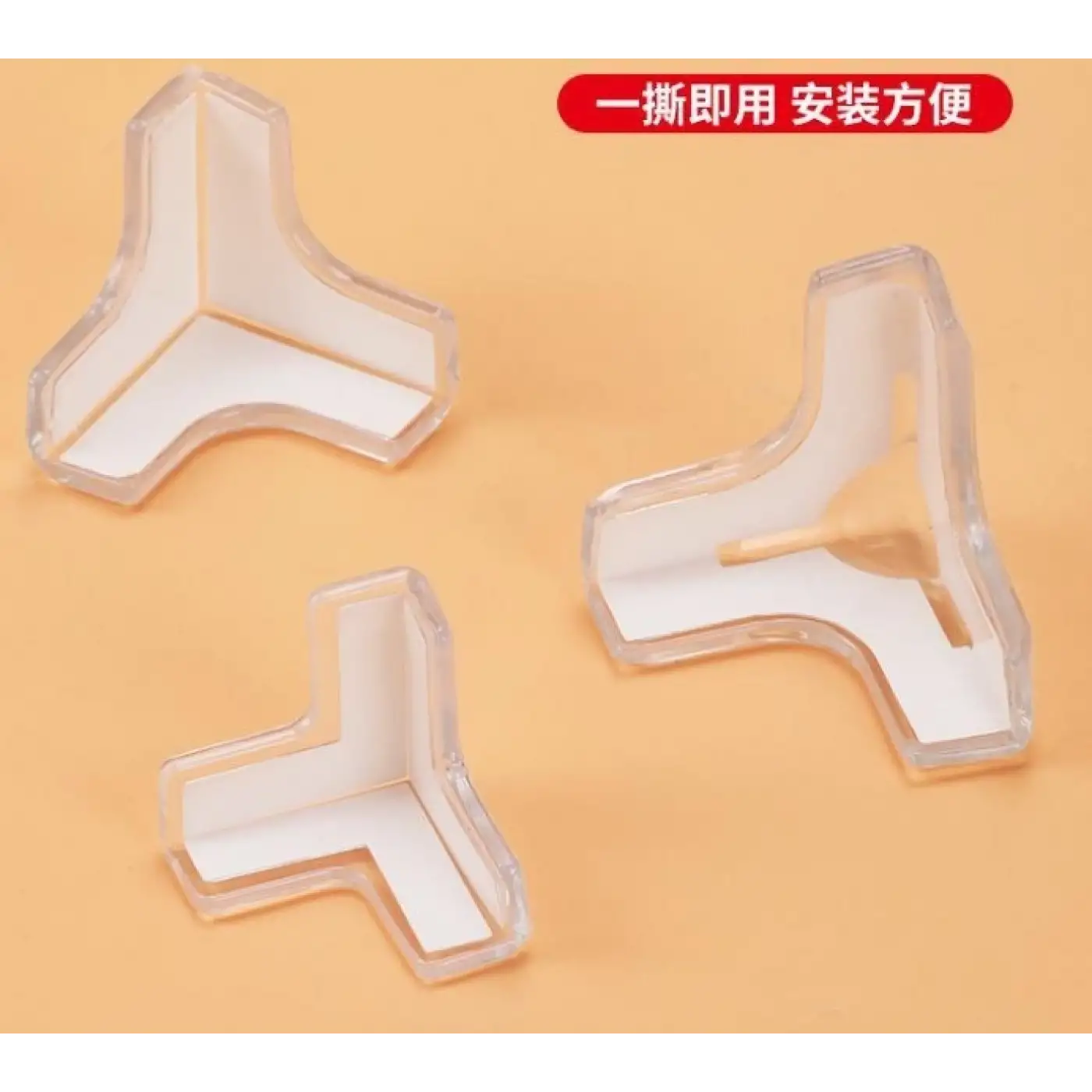 8li Set Silikon Şeffaf Masa Kenarı Koruma Atı