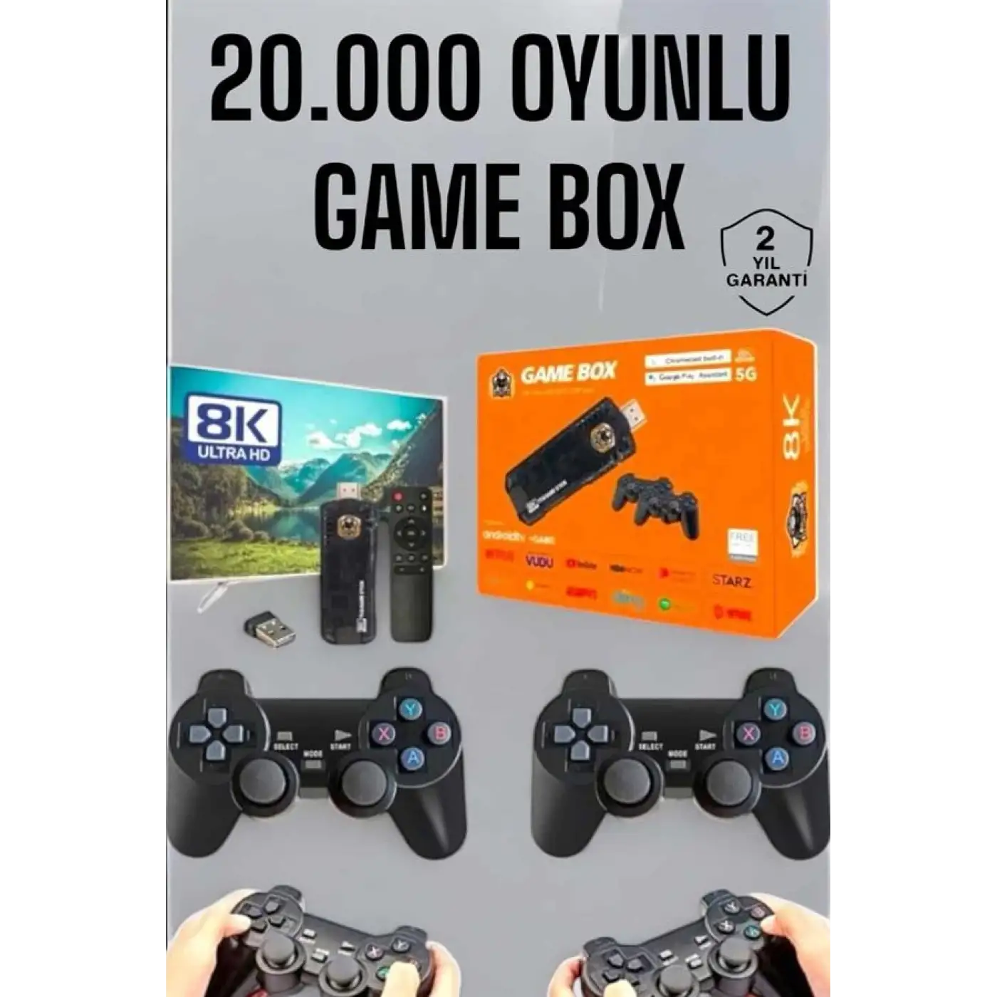 8K Premium 20.000 Oyunlu Gamebox TV Uyumlu