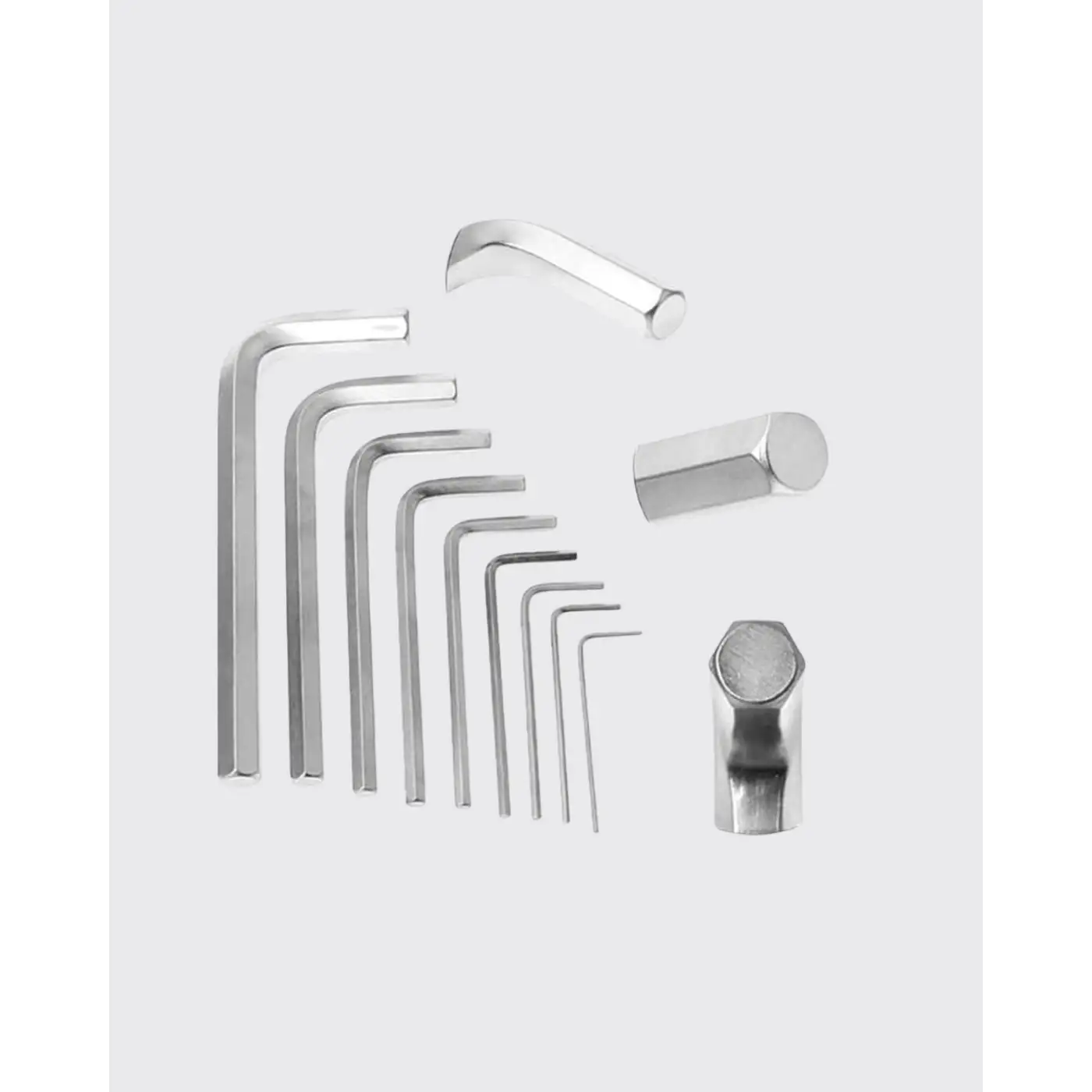 9 Parça Alyan Anahtar Seti Isıl İşlem Görmüş Dayanıklı Çelik