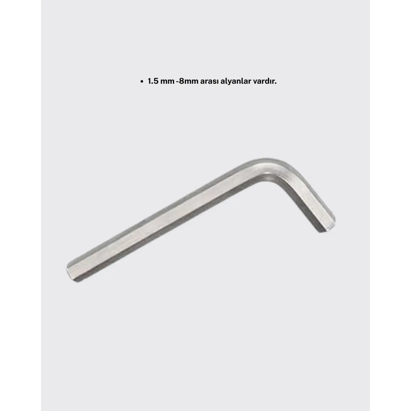 9 Parça Kısa Tip Alyan Seti Isıl İşlemli Profesyonel Kullanım