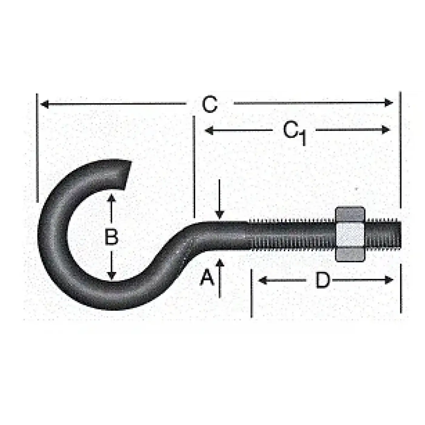 Açık Metrik Kanca M5 / 21x100 - 100 Adet