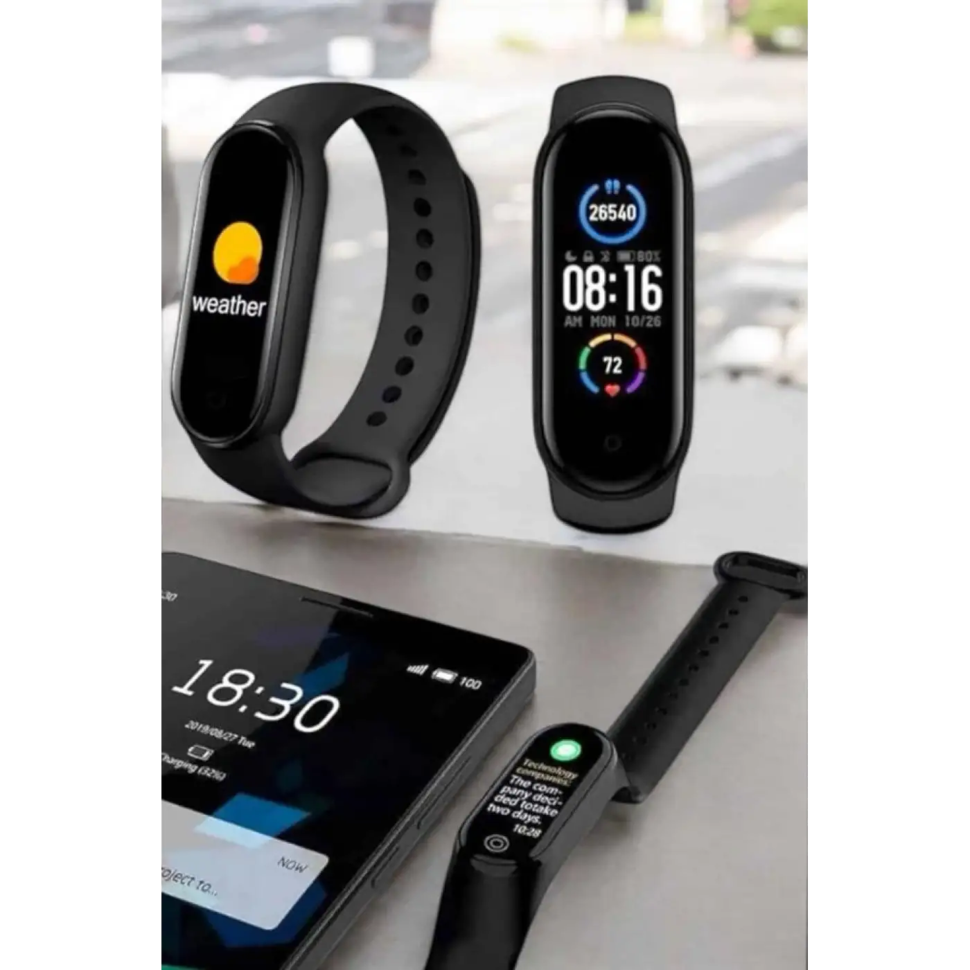 Akıllı Bileklik Fitness ve Sağlık İçin Akıllı Bileklik Adım Sayar, Kalp Atışı, Uyku İzleme