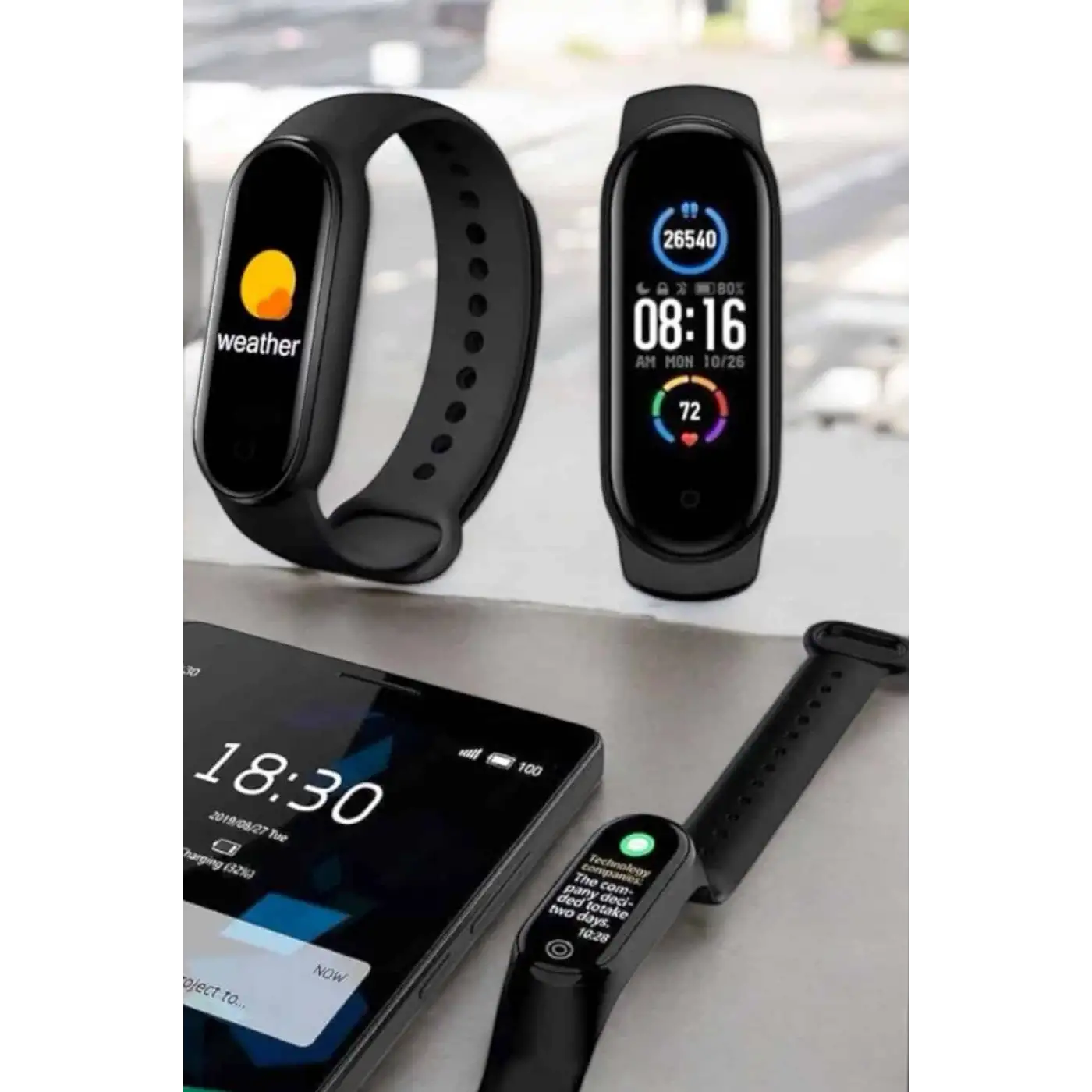 Akıllı Bileklik Fitness ve Sağlık İçin Akıllı Bileklik Adım Sayar, Kalp Atışı, Uyku İzleme