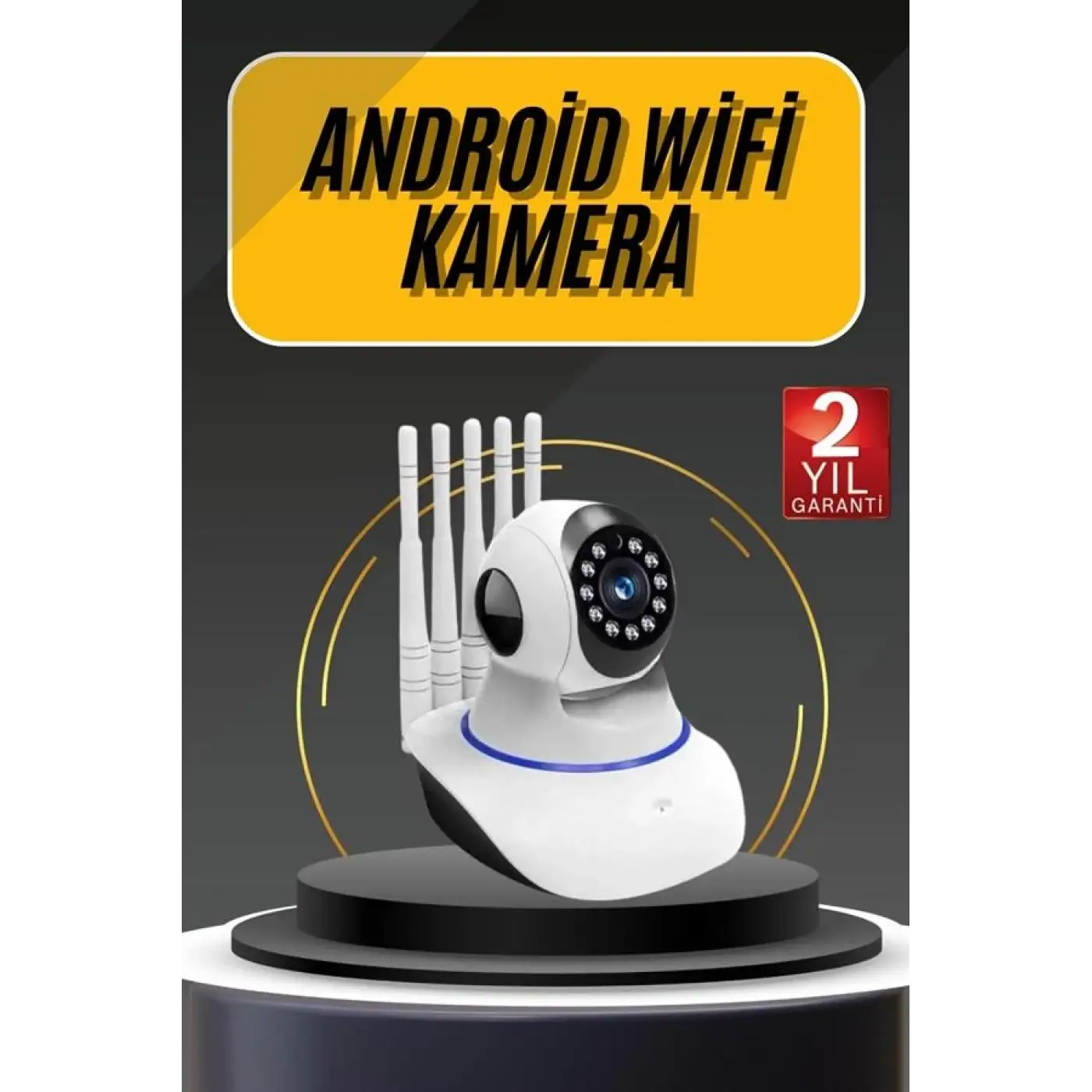 Akıllı Gece Görüşlü Sensörlü Wifi Kamera Telefondan Takip Edilebilir